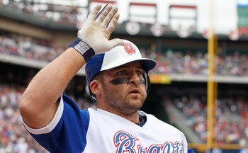 ATLANTA, GA - MAY 15:  Dan Uggla #26 of the Atlanta Braves against the Philadelphia Phillies at Turner Field on May 15, 2011 in Atlanta, Georgia.  (Photo by Kevin C. Cox/Getty Images)