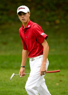 GREENSBORO, NC - AUGUST 22: Justin Thomas walks up the 10th hole after hitting his approach shot during the third round of the Wyndham Championship at Sedgefield Country Club  on August 22, 2009 in Greensboro, North Carolina. (Photo by Chris Keane/Getty I