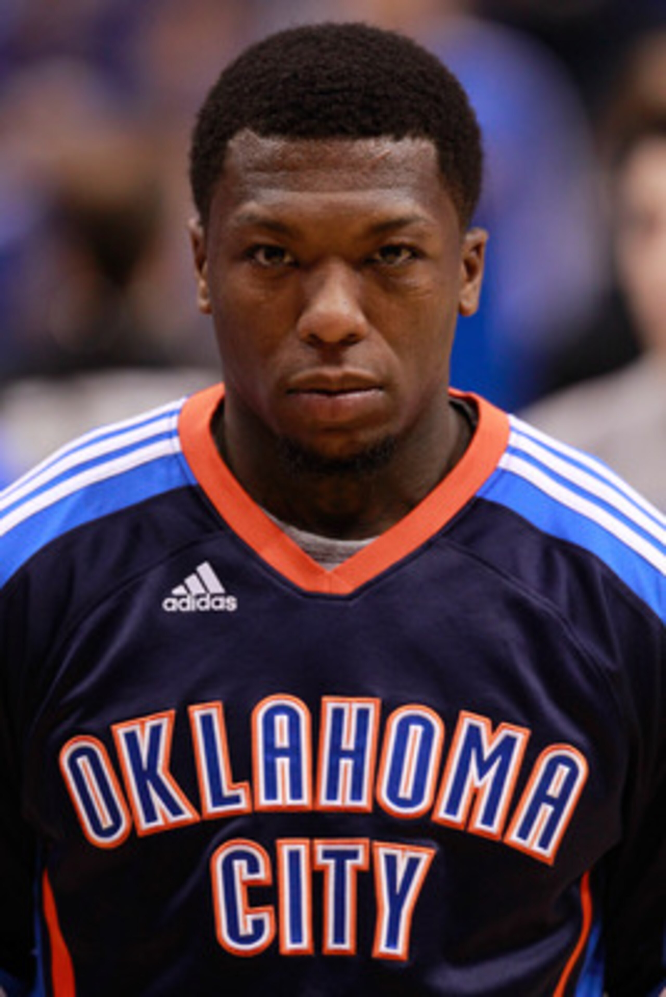 DALLAS, TX - MAY 19: Nate Robinson #3 of the Oklahoma City Thunder looks on during the national anthem before Game Two of the Western Conference Finals during the 2011 NBA Playoffs agains the Dallas Mavericks at American Airlines Center on May 19, 2011 DALLAS, TX - MAY 19: Nate Robinson #3 of the Oklahoma City Thunder looks on during the national anthem before Game Two of the Western Conference Finals during the 2011 NBA Playoffs agains the Dallas Mavericks at American Airlines Center on May 19, 2011