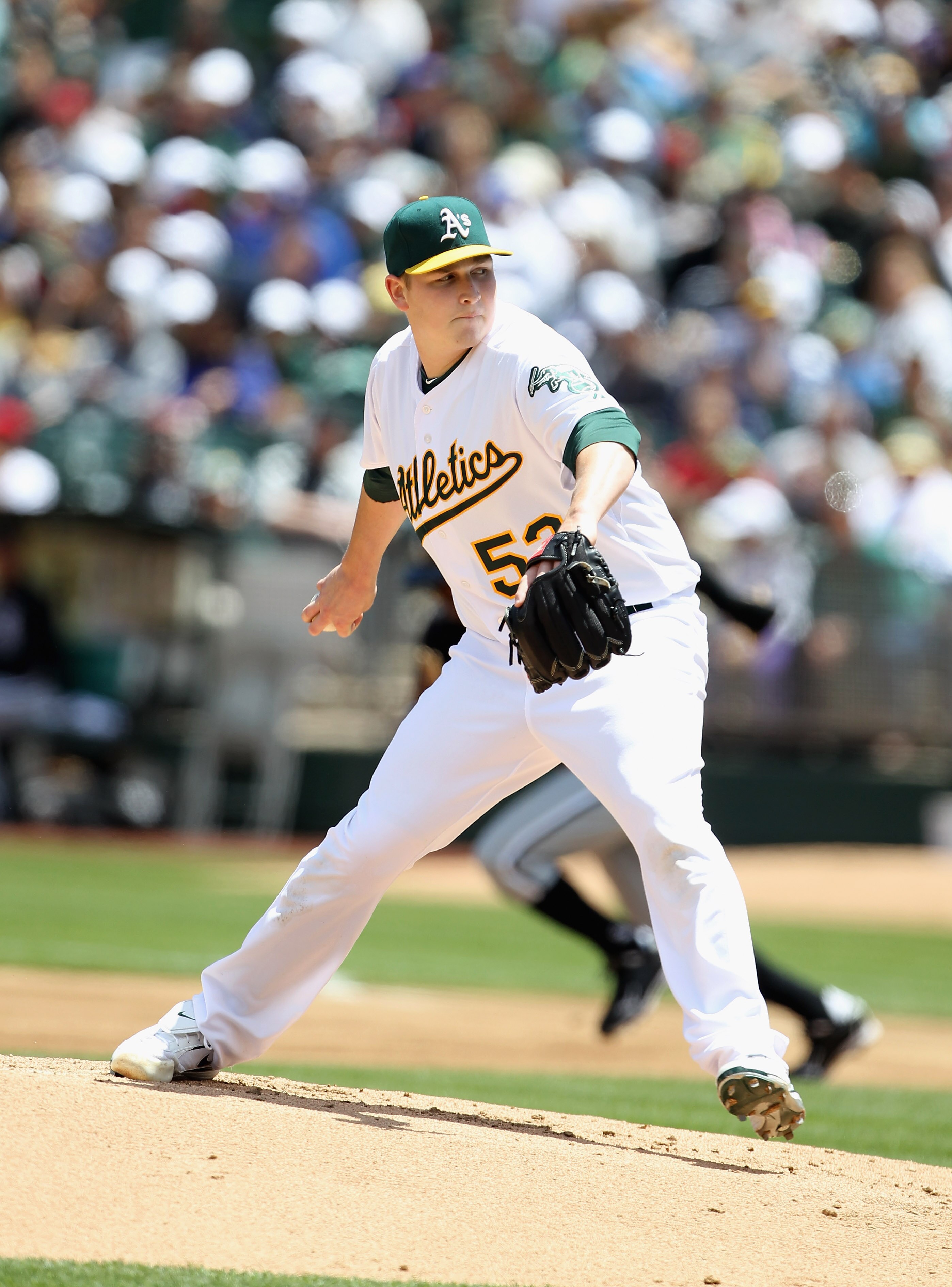 OAKLAND, CA - MAY 15:  Trevor Cahill #53 of the Oakland Athletics in action against the Chicago White Sox at Oakland-Alameda County Coliseum on May 15, 2011 in Oakland, California.  (Photo by Ezra Shaw/Getty Images)