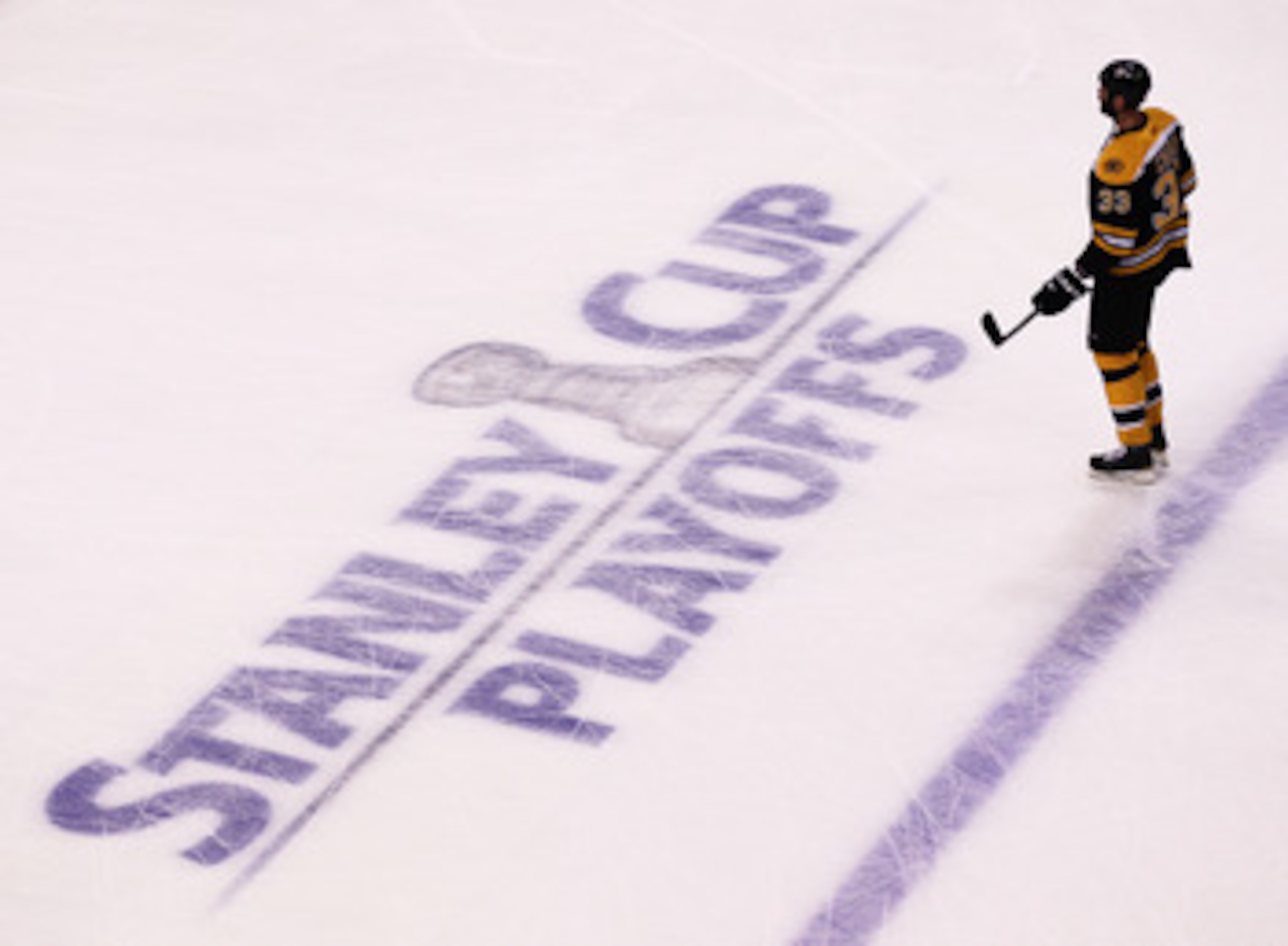BOSTON, MA - MAY 27:  Zdeno Chara #33 of the Boston Bruins skates during warm ups prior to Game Seven of the Eastern Conference Finals against the Tampa Bay Lightning during the 2011 NHL Stanley Cup Playoffs at TD Garden on May 27, 2011 in Boston, Massach