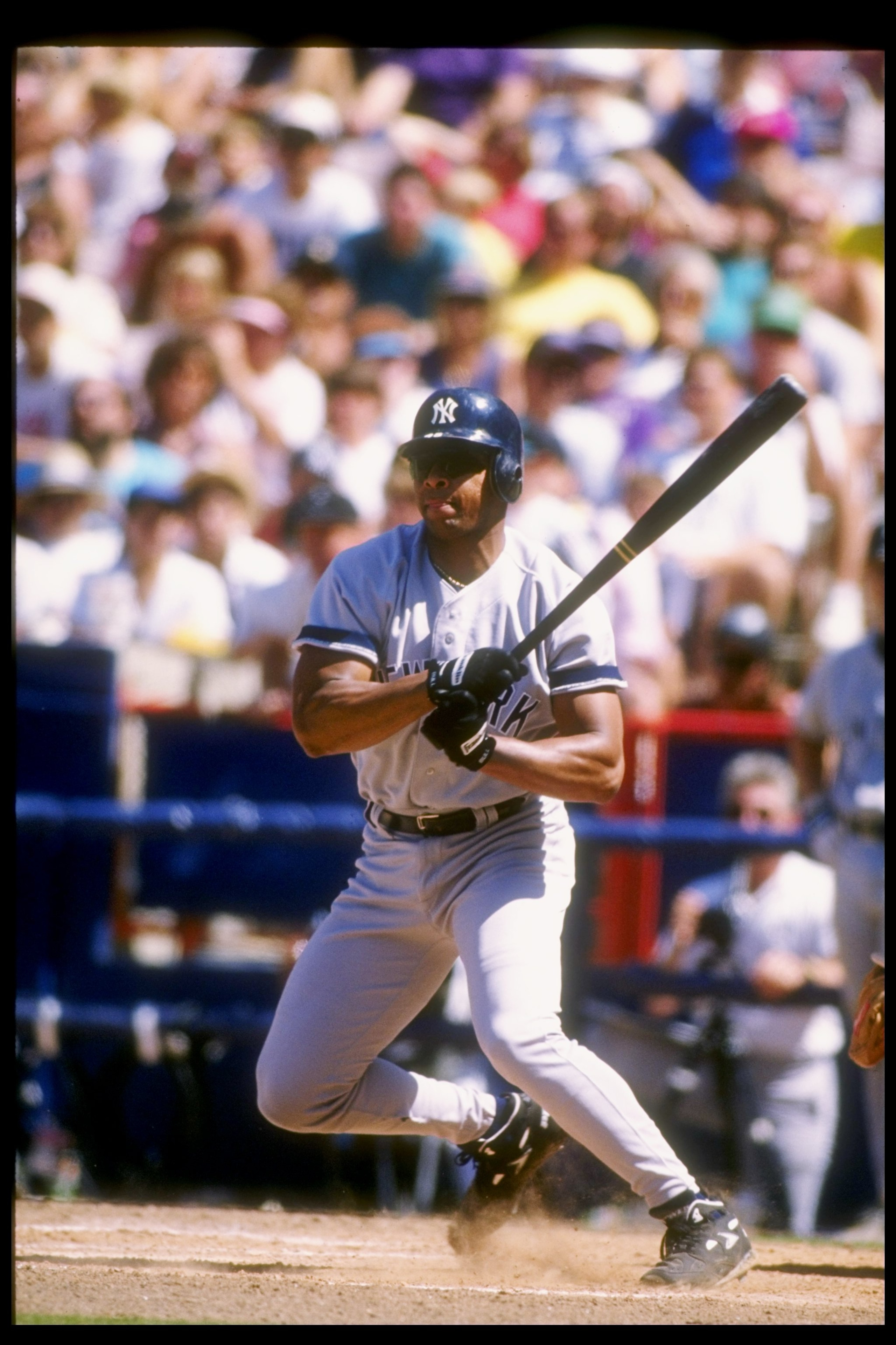 11 Jul 1993:  Outfielder Danny Tartabull of of the New York Yankees in action during a game against the California Angels at Anaheim Stadium in Anaheim, California.    Mandatory Credit: Jonathan Daniel  /Allsport