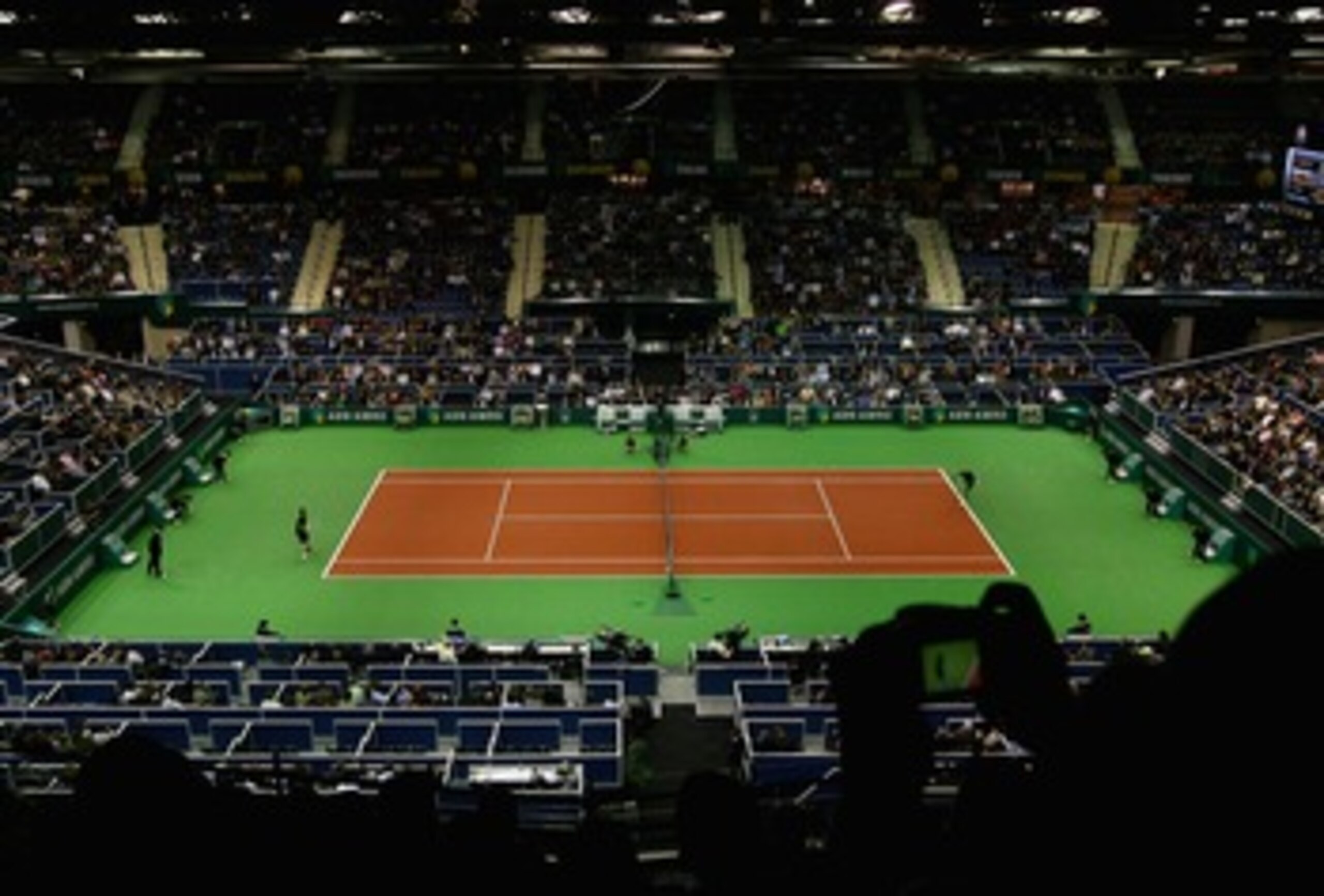 ROTTERDAM, NETHERLANDS - FEBRUARY 23:  A general view of the match between Robin Soderling of Sweden and Gilles Simon of France during day six of the ATP 35th ABN AMRO World Tennis Tournament at the Ahoy Centre Rotterdam on February 23, 2008 in Rotterdam,