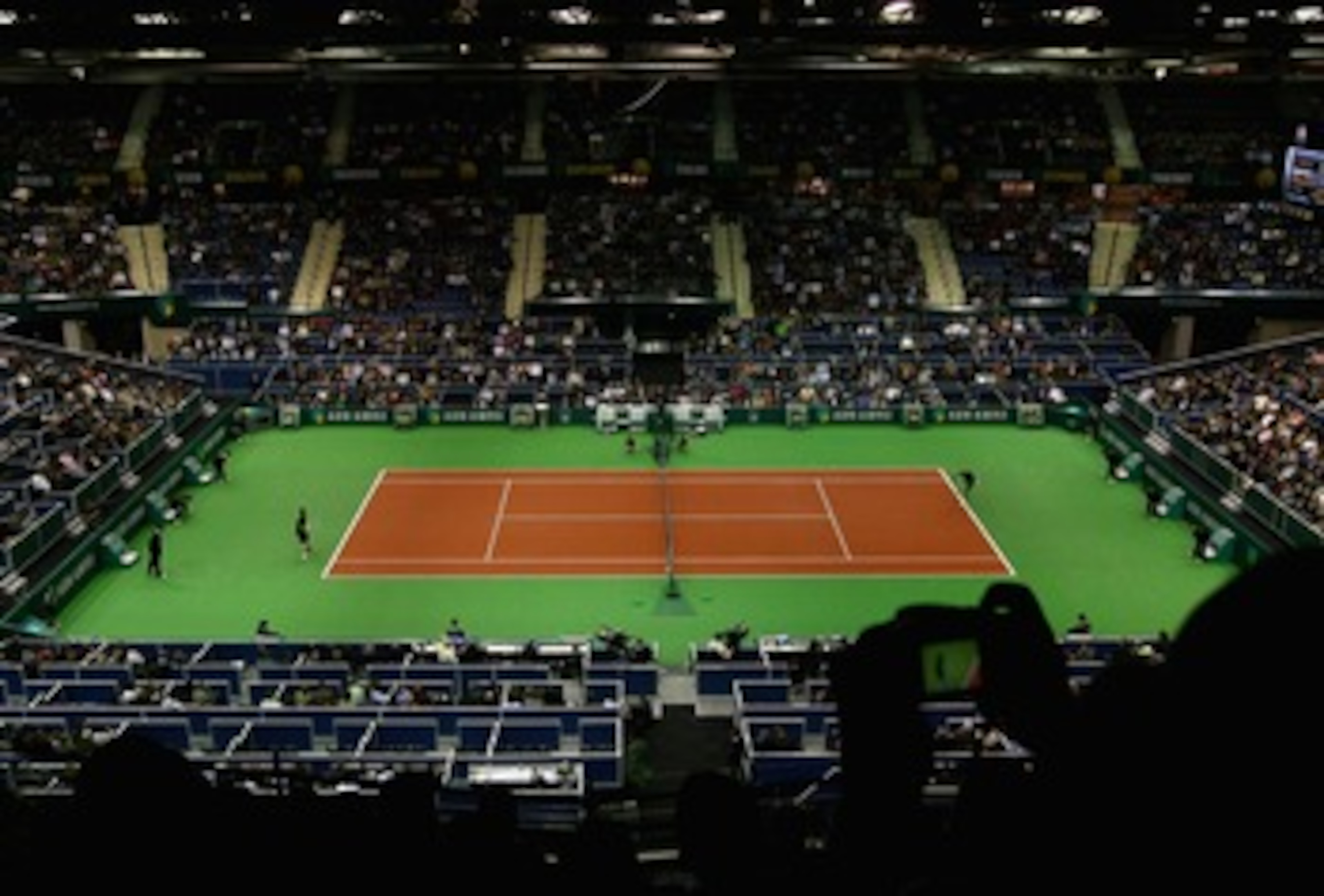 ROTTERDAM, NETHERLANDS - FEBRUARY 23:  A general view of the match between Robin Soderling of Sweden and Gilles Simon of France during day six of the ATP 35th ABN AMRO World Tennis Tournament at the Ahoy Centre Rotterdam on February 23, 2008 in Rotterdam,