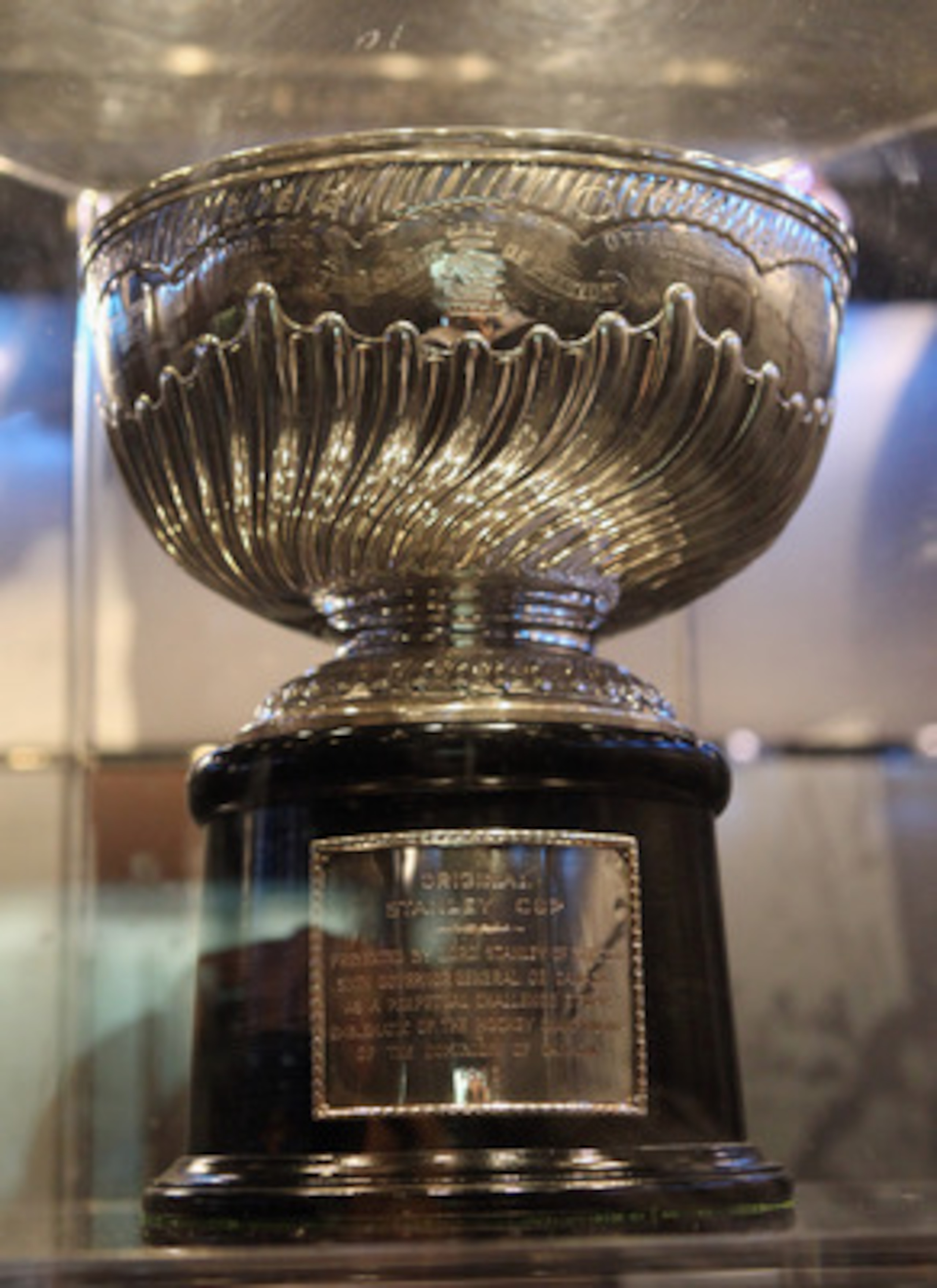 TORONTO, ON - NOVEMBER 08:  The original Stanley Cup rests in a vault at the Hockey Hall of Fame on November 8, 2010 in Toronto, Canada.  (Photo by Bruce Bennett/Getty Images)