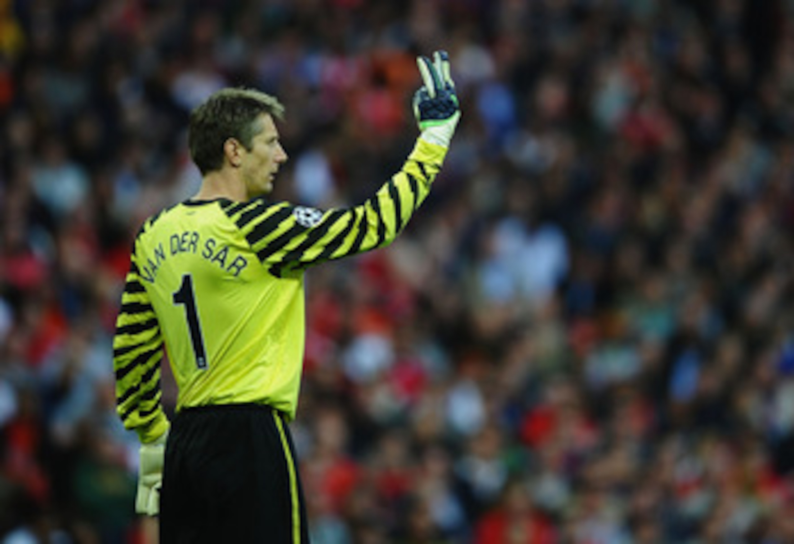 LONDON, ENGLAND - MAY 28:  Edwin van der Sar of Manchester United in action during the UEFA Champions League final between FC Barcelona and Manchester United FC at Wembley Stadium on May 28, 2011 in London, England. Edwin van der Sar will retire after the