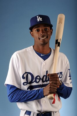 GLENDALE, AZ - FEBRUARY 25:  Dee Gordon #70 of the Los Angeles Dodgers poses for a photo on photo day at Camelback Ranch on February 25, 2011 in Glendale, Arizona.  (Photo by Harry How/Getty Images)