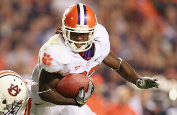 AUBURN, AL - SEPTEMBER 18:  Andre Ellington #23 of the Clemson Tigers against the Auburn Tigers at Jordan-Hare Stadium on September 18, 2010 in Auburn, Alabama.  (Photo by Kevin C. Cox/Getty Images)