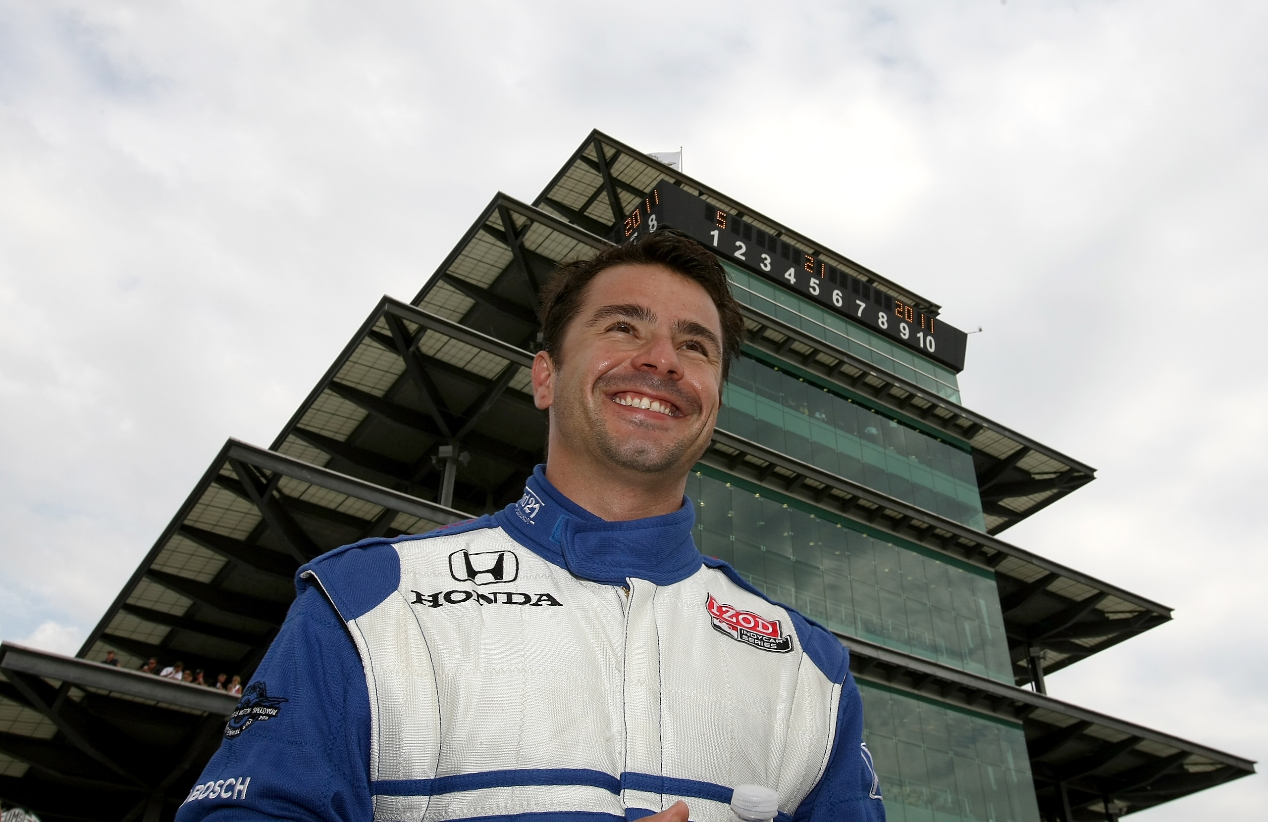INDIANAPOLIS, IN- MAY 21: Oriol Servia, driver of the #2 Telemundo Newman Haas Racing Dallara Honda smiles during qualifying for the the 95th Indianapolis 500 Mile Race at the Indianapolis Motor Speedway on May 21, 2011 in Indianapolis, Indiana. (Photo b INDIANAPOLIS, IN- MAY 21: Oriol Servia, driver of the #2 Telemundo Newman Haas Racing Dallara Honda smiles during qualifying for the the 95th Indianapolis 500 Mile Race at the Indianapolis Motor Speedway on May 21, 2011 in Indianapolis, Indiana. (Photo b