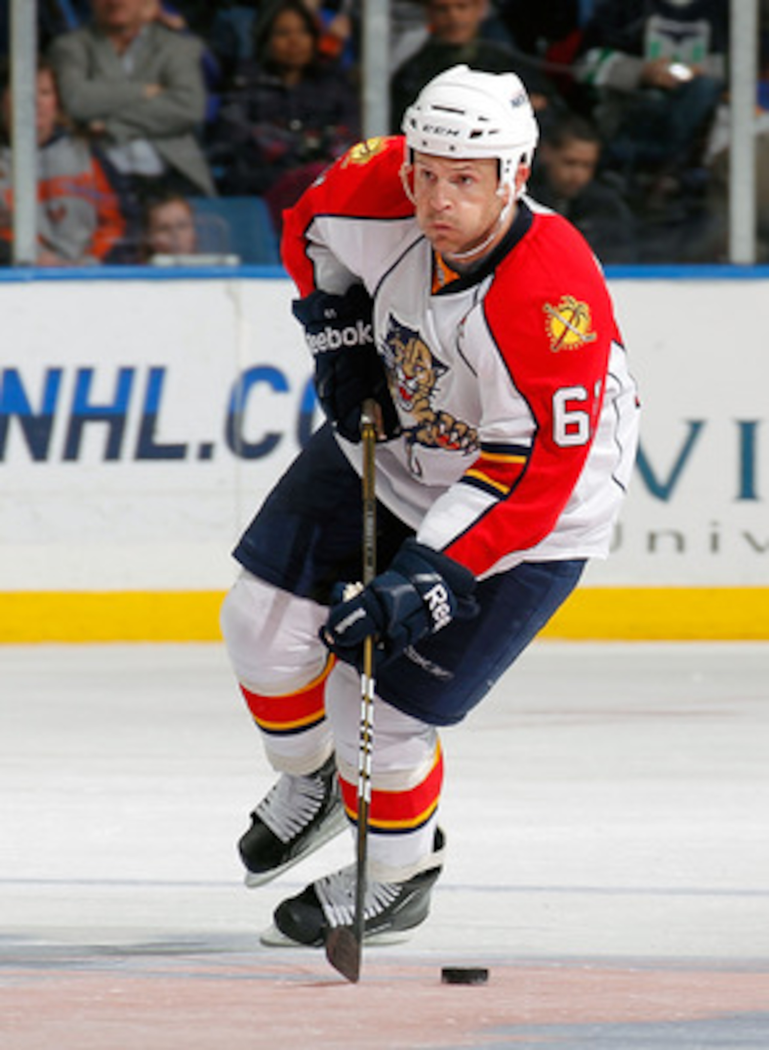 UNIONDALE, NY - FEBRUARY 21:  Cory Stillman #61 of the Florida Panthers skates during an NHL hockey game against the New York Islanders at the Nassau Coliseum on February 21, 2011 in Uniondale, New York.  (Photo by Paul Bereswill/Getty Images)
