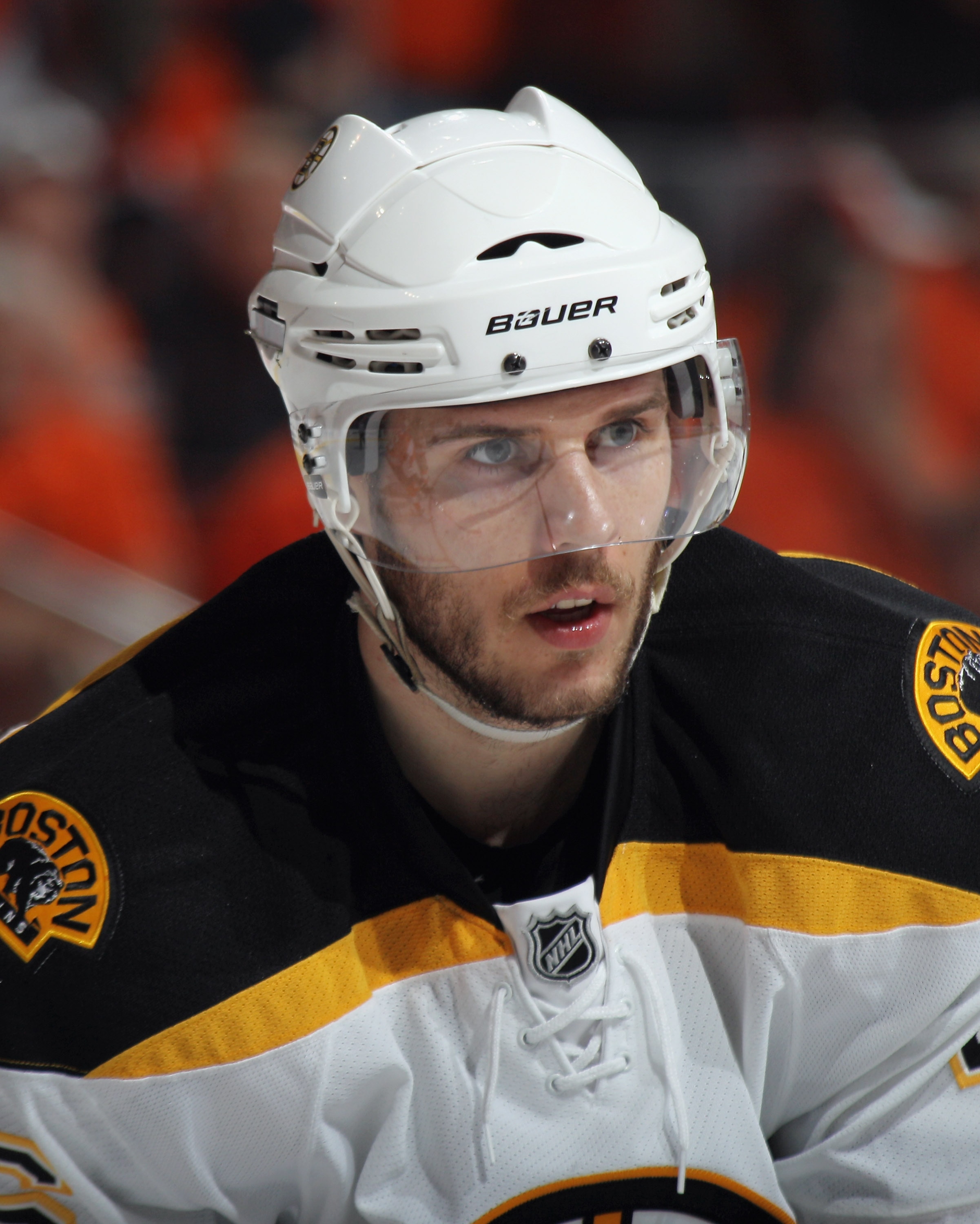 PHILADELPHIA, PA - APRIL 30: David Krejci #46 of the Boston Bruins skates against the Philadelphia Flyers in Game One of the Eastern Conference Semifinals during the 2011 NHL Stanley Cup Playoffs at the Wells Fargo Center on April 30, 2011 in Philadelphia