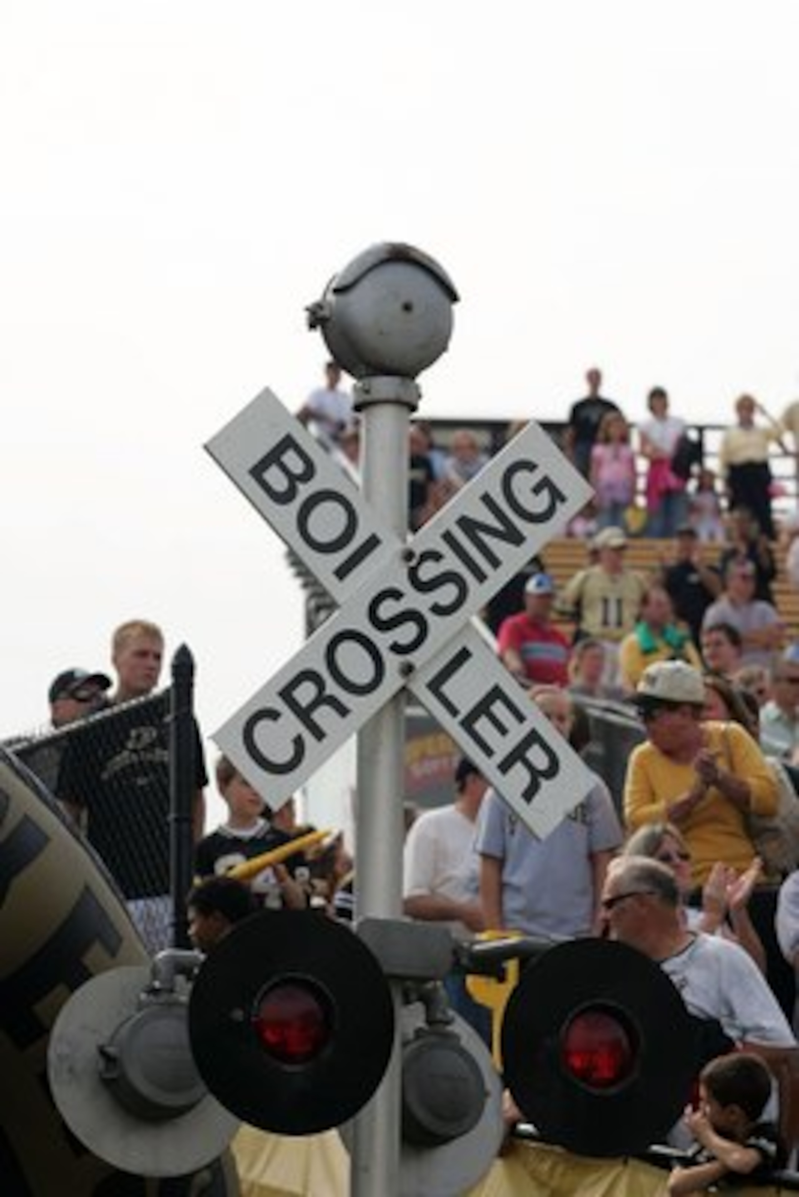 WEST LAFAYETTE, IN - SEPTEMBER 20:  A detail shot of a Boiler Crossing sign before a game against the Central Michigan Chippewas and the Purdue Boilermakers at Ross-Ade Stadium on September 20, 2008 in West Lafayette, Indiana.  (Photo by Ronald Martinez/G