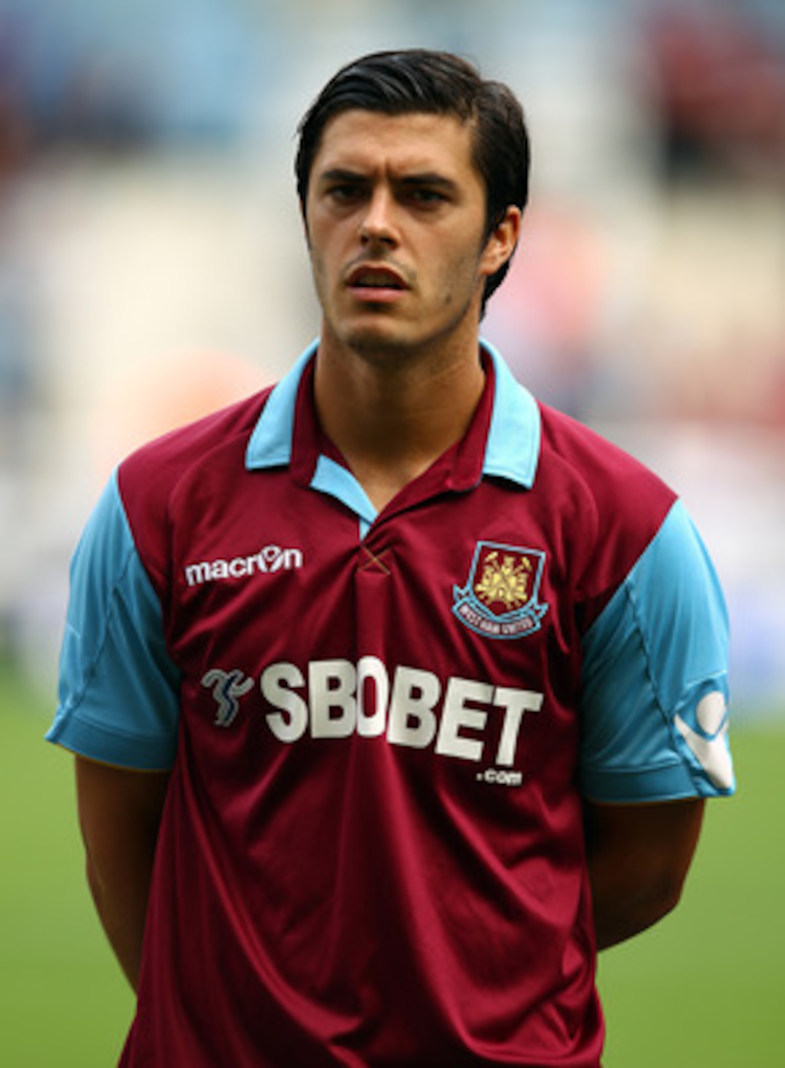LONDON, ENGLAND - AUGUST 07:  James Tomkins of West Ham in action during the pre-season friendly match between West Ham United and Deportivo La Coruna at Upton Park on August 7, 2010 in London, England.  (Photo by Richard Heathcote/Getty Images)