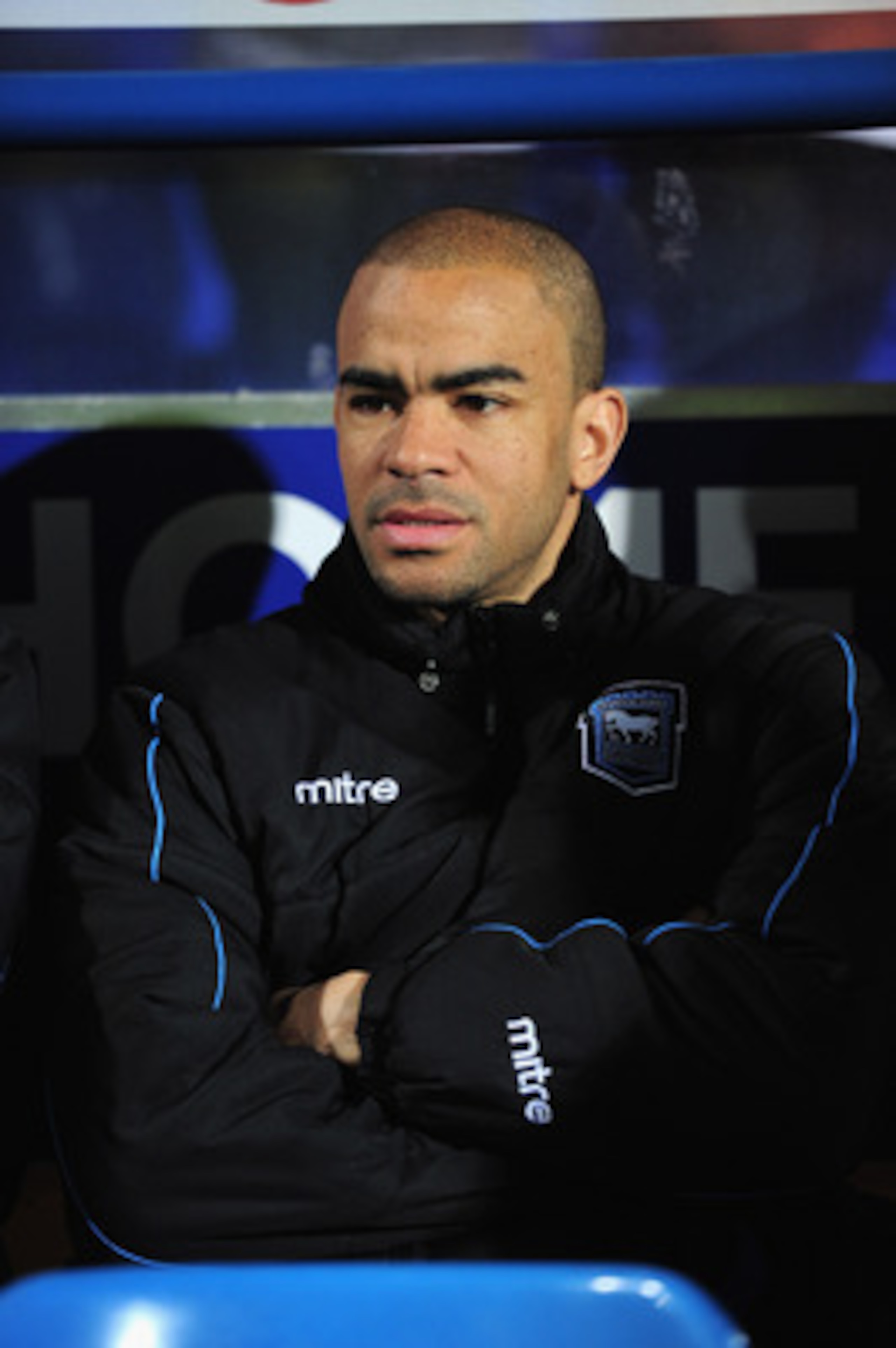 IPSWICH, ENGLAND - MARCH 15:  Kieron Dyer, who is on loan from West Han United looks on during the npower Championship match between Ipswich Town and Watford at Portman Road on March 15, 2011 in Ipswich, England.  (Photo by Jamie McDonald/Getty Images)