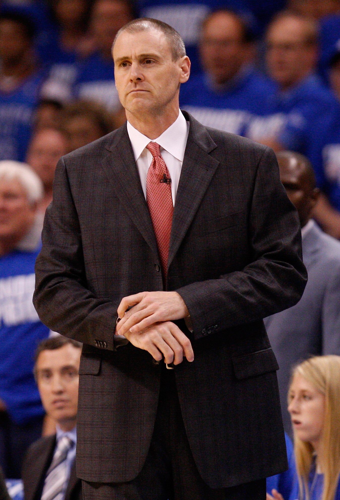 OKLAHOMA CITY, OK - MAY 21:  Head coach Rick Carlisle of the Dallas Mavericks looks on while taking on the Oklahoma City Thunder in Game Three of the Western Conference Finals during the 2011 NBA Playoffs at Oklahoma City Arena on May 21, 2011 in Oklahoma