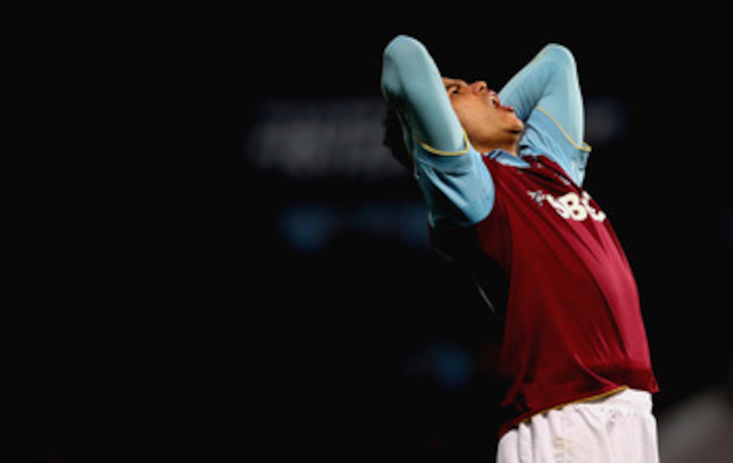 LONDON, ENGLAND - NOVEMBER 27: Pablo Barrera of West Ham reacts after a missed chance during the Barclays Premier League match between West Ham United and Wigan Athletic at Boleyn Ground on November 27, 2010 in London, England.  (Photo by Scott Heavey/Get
