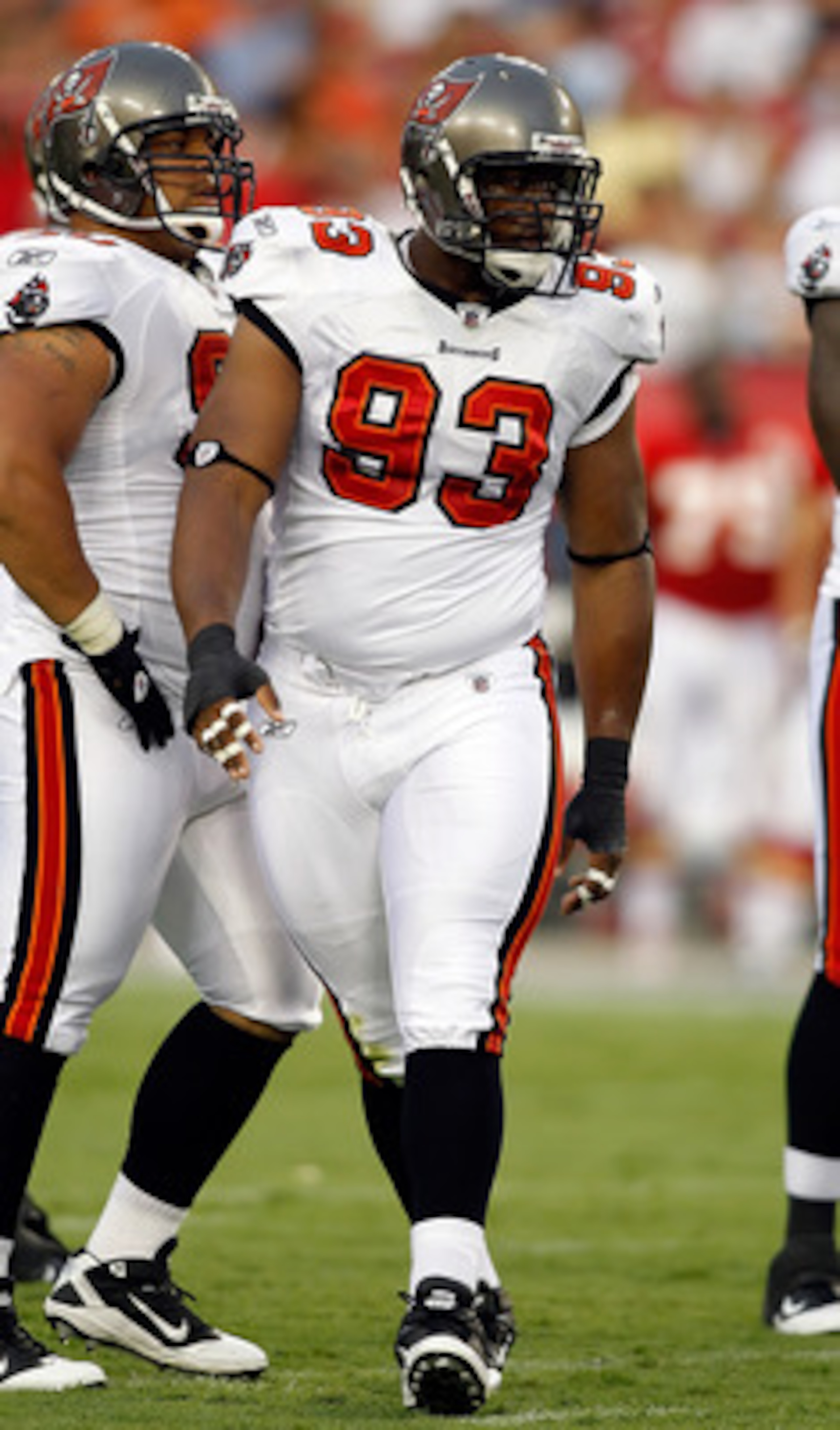 TAMPA, FL - AUGUST 21:  Defensive tackle Gerald McCoy #93 of the Tampa Bay Buccaneers lines up against the Kansas City Chiefs during a preseason game at Raymond James Stadium on August 21, 2010 in Tampa, Florida.  (Photo by J. Meric/Getty Images)