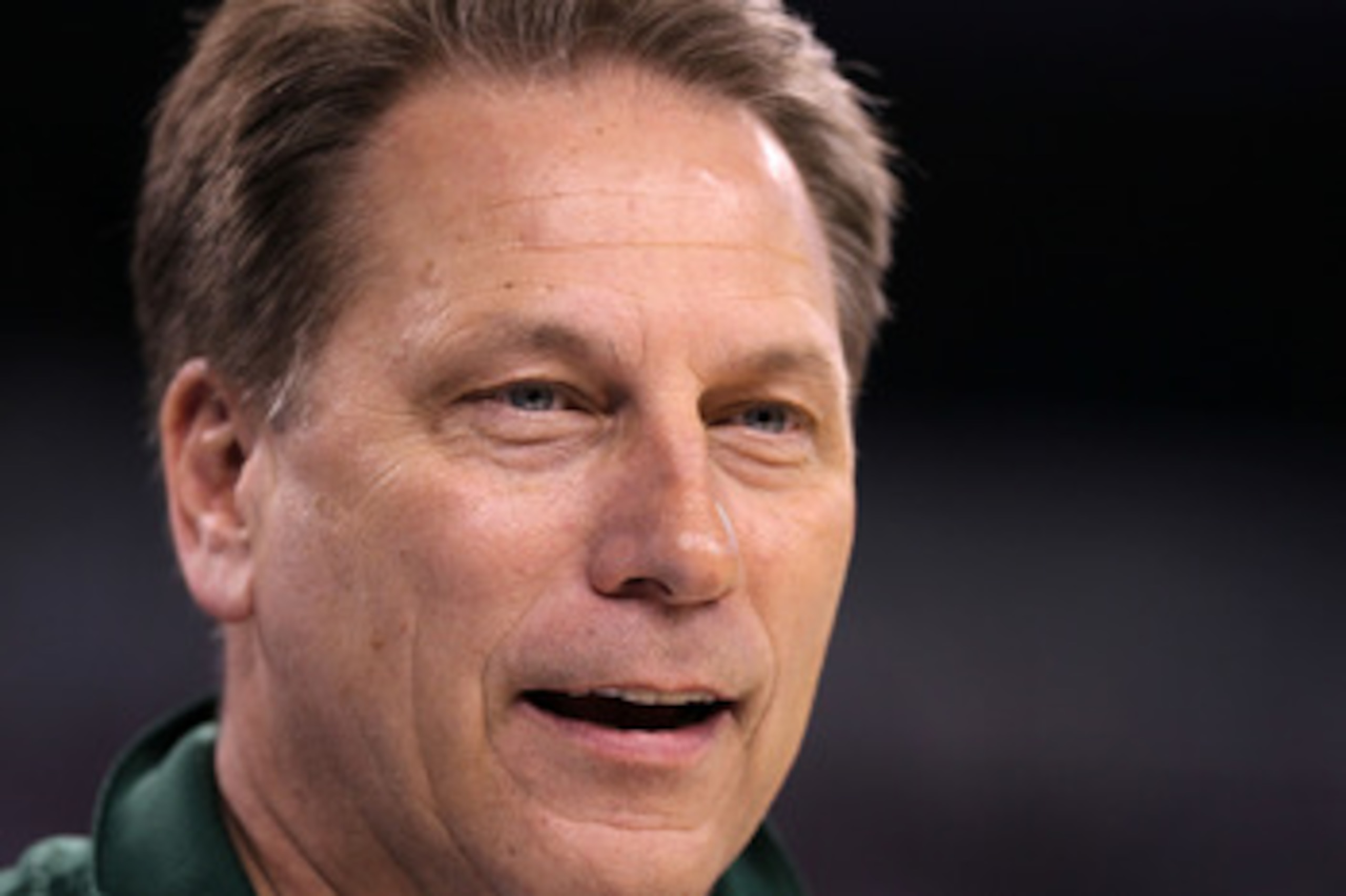 INDIANAPOLIS - APRIL 02:  Head coach Tom Izzo of the Michigan State Spartans looks on during practice prior to the 2010 Final Four of the NCAA Division I Men's Basketball Tournament at Lucas Oil Stadium on April 2, 2010 in Indianapolis, Indiana.  (Photo b
