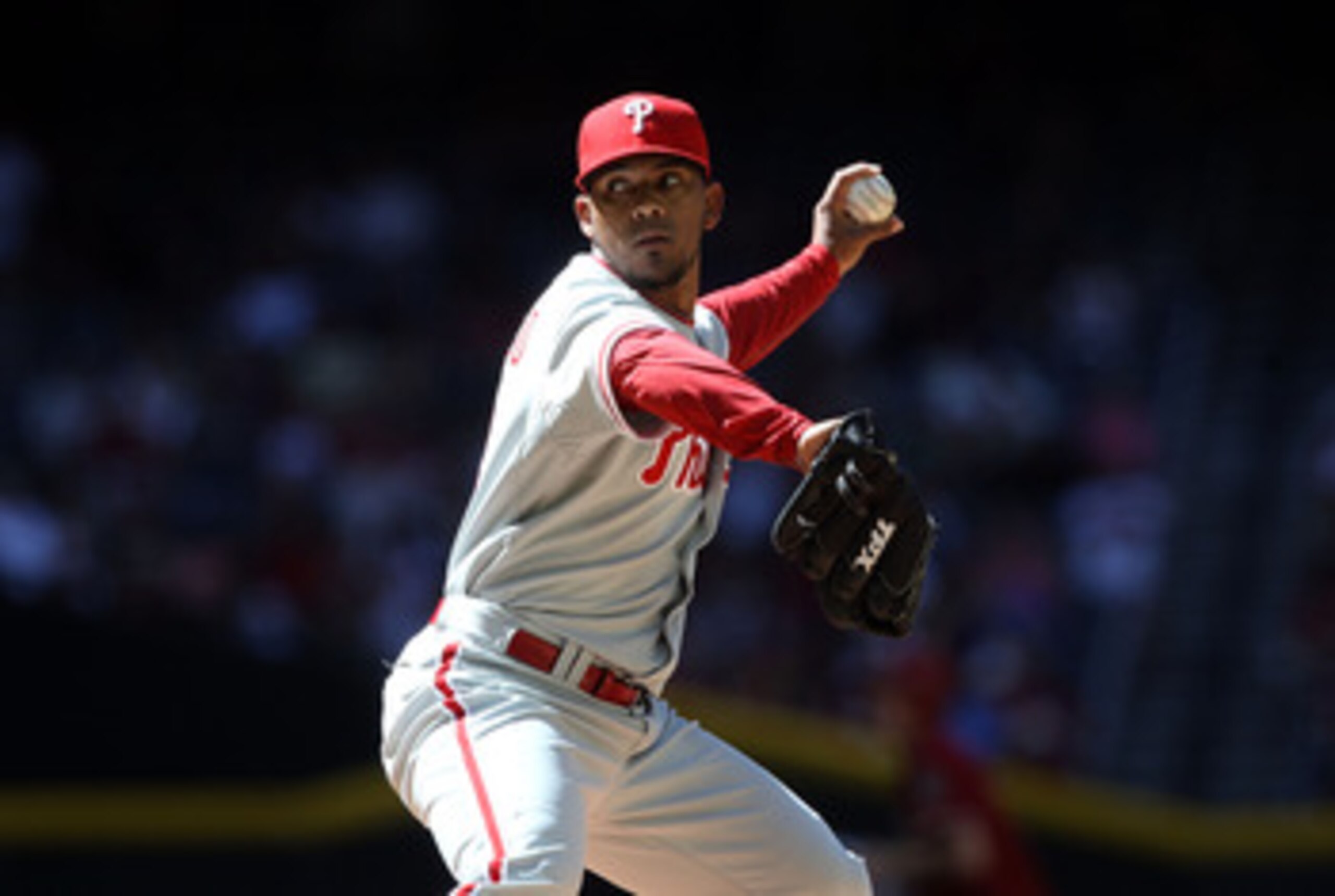 PHOENIX, AZ - APRIL 27:  Relief pitcher Antonio Bastardo #58 of the Philadelphia Phillies pitches against the Arizona Diamondbacks during the Major League Baseball game at Chase Field on April 27, 2011 in Phoenix, Arizona.  The Phillies defeated the Diamo