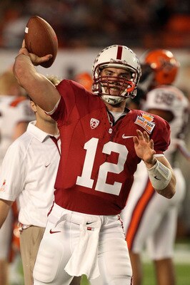 MIAMI, FL - JANUARY 03: Andrew Luck #12 of the Stanford Cardinal warm ups against the Virginia Tech Hokies during the 2011 Discover Orange Bowl at Sun Life Stadium on January 3, 2011 in Miami, Florida. (Photo by Streeter Lecka/Getty Images) MIAMI, FL - JANUARY 03: Andrew Luck #12 of the Stanford Cardinal warm ups against the Virginia Tech Hokies during the 2011 Discover Orange Bowl at Sun Life Stadium on January 3, 2011 in Miami, Florida. (Photo by Streeter Lecka/Getty Images)