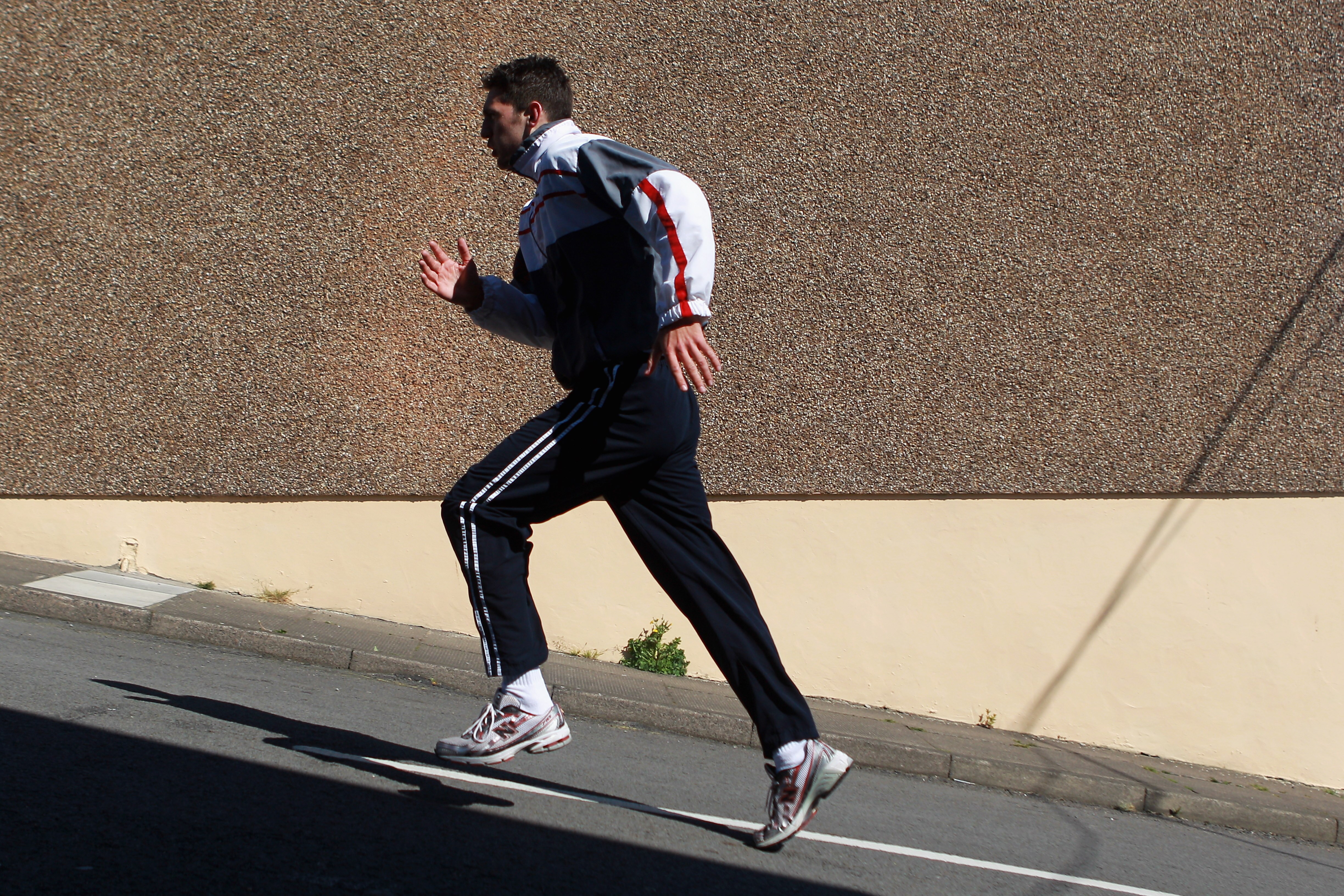 BARGOED, WALES - APRIL 28:  Current WBO interim champion Nathan Cleverly of Wales runs through the streets close to his private gym on April 28, 2011 in Bargoed, Wales.  Nathan Cleverly will face WBO World Light-Heavyweight champion Juergen Braehmer of Ge