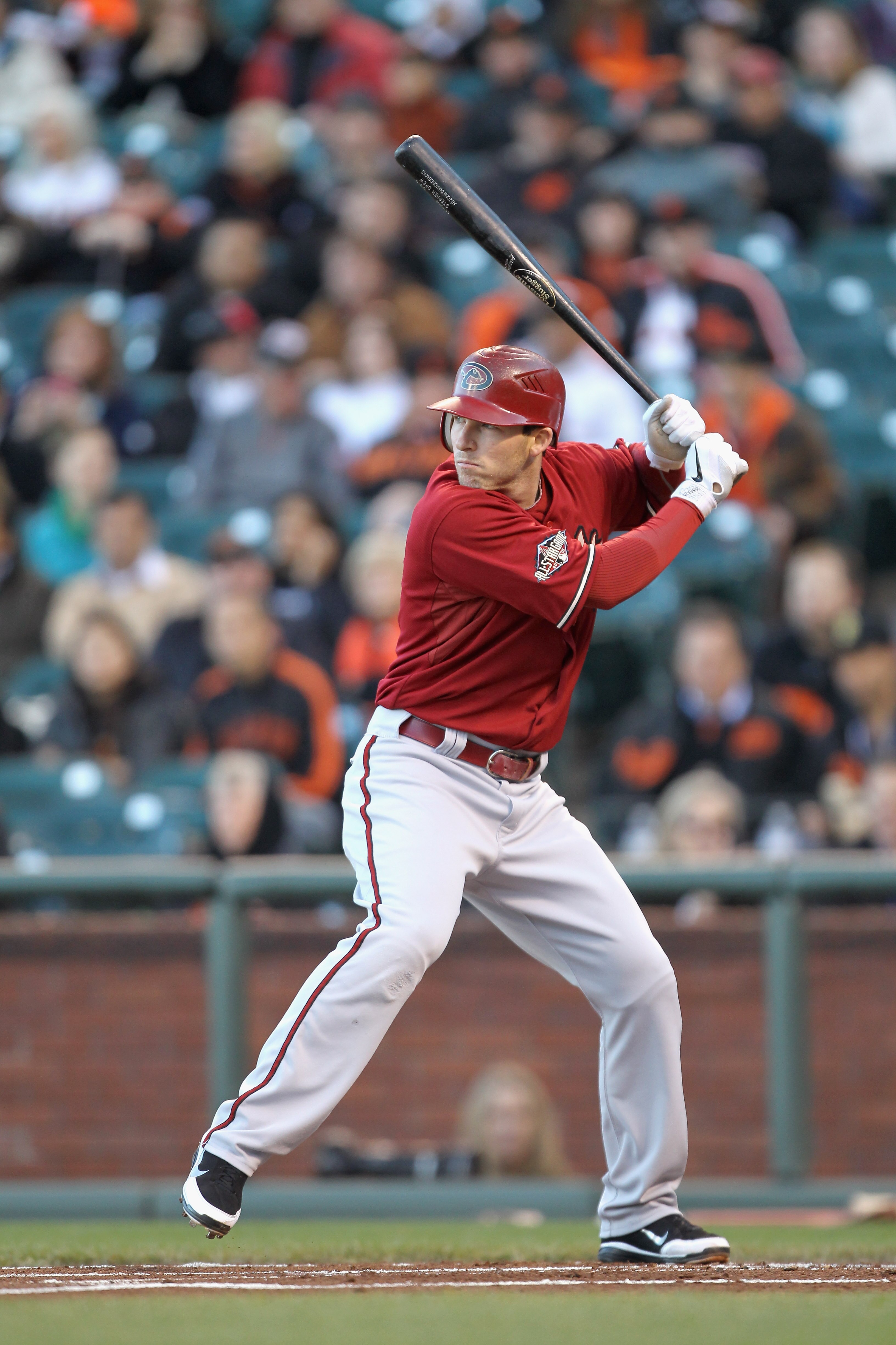 SAN FRANCISCO, CA - MAY 11:  Stephen Drew #6 of the Arizona Diamondbacks in action against the San Francisco Giants at AT&T Park on May 11, 2011 in San Francisco, California.  (Photo by Ezra Shaw/Getty Images)