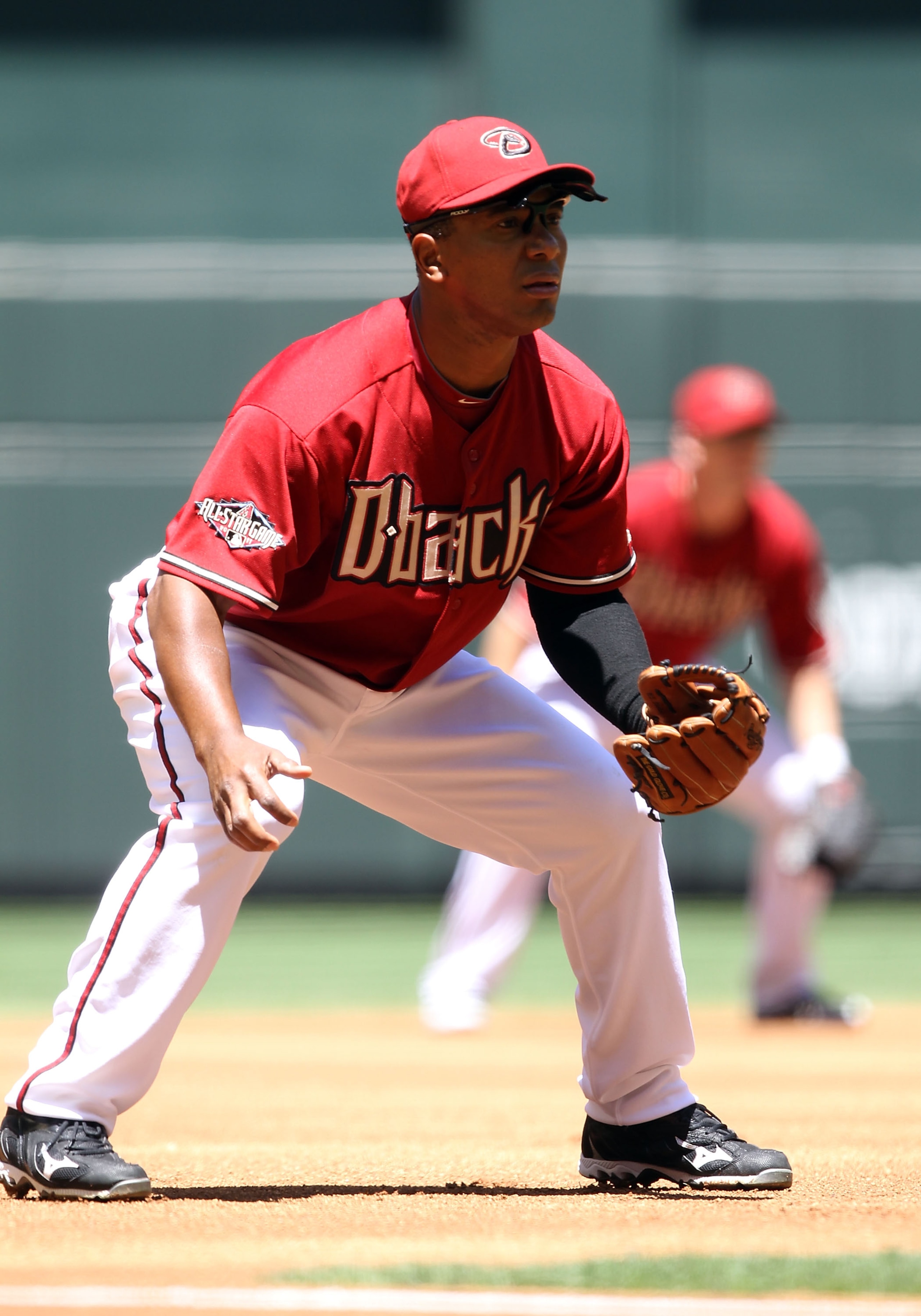 PHOENIX, AZ - APRIL 27:  Infielder Melvin Mora #4 of the Arizona Diamondbacks in action during the Major League Baseball game against the Philadelphia Phillies at Chase Field on April 27, 2011 in Phoenix, Arizona.  The Phillies defeated the Diamondbacks 8