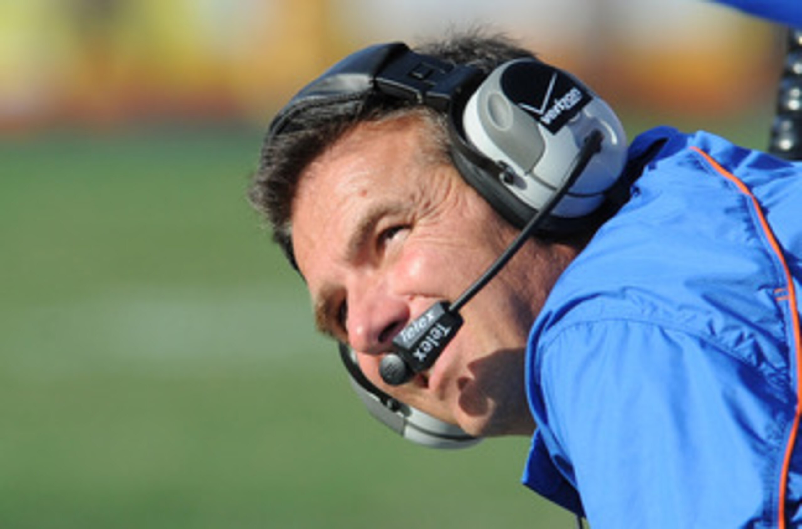 TAMPA, FL - JANUARY 1:  Coach Urban Meyer of the Florida Gators watches play against the Penn State Nittany Lions January 1, 2011 in the 25th Outback Bowl at Raymond James Stadium in Tampa, Florida.  (Photo by Al Messerschmidt/Getty Images)