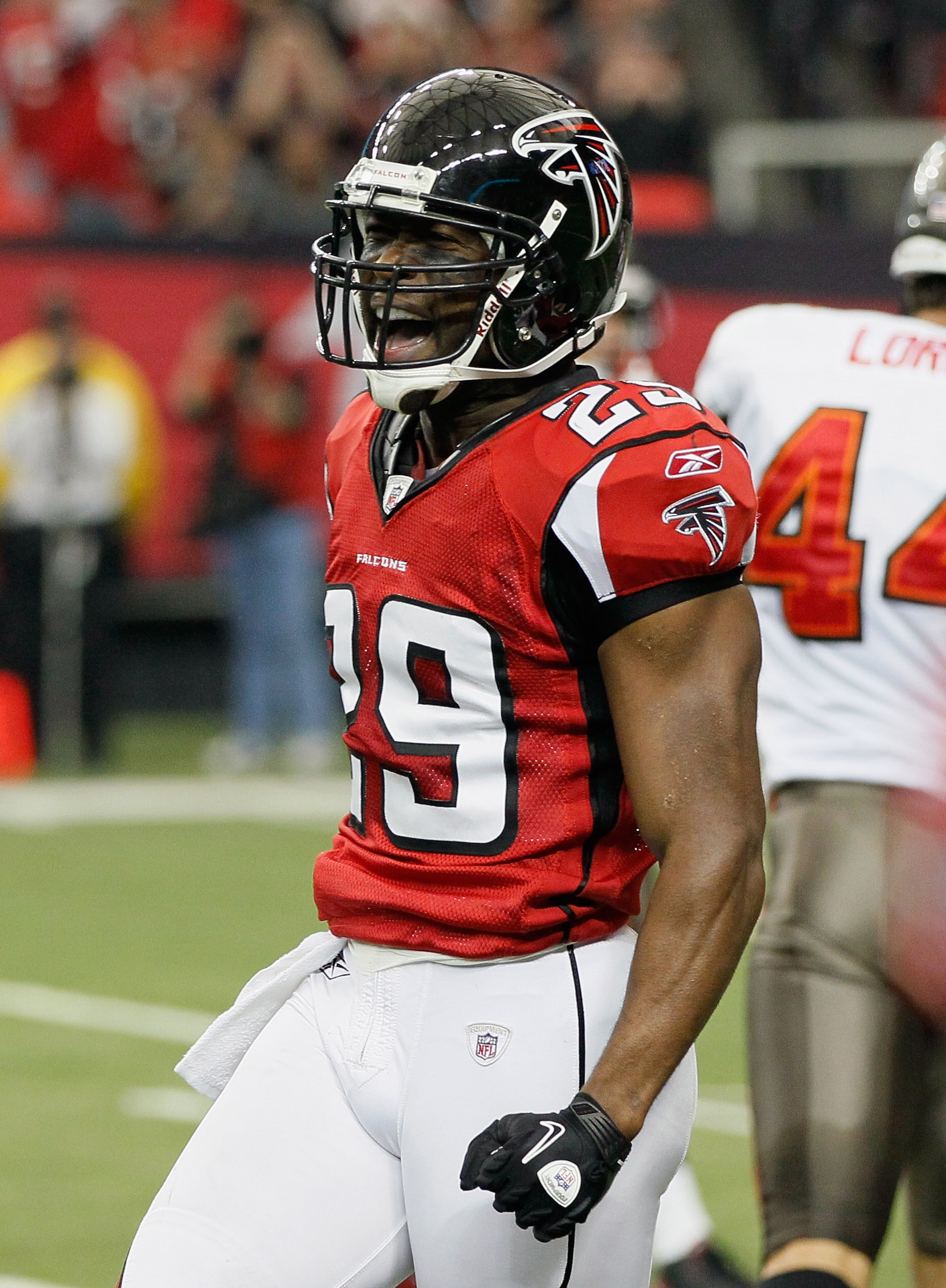 ATLANTA - NOVEMBER 07:  Brian Williams #29 of the Atlanta Falcons against the Tampa Bay Buccaneers at Georgia Dome on November 7, 2010 in Atlanta, Georgia.  (Photo by Kevin C. Cox/Getty Images)