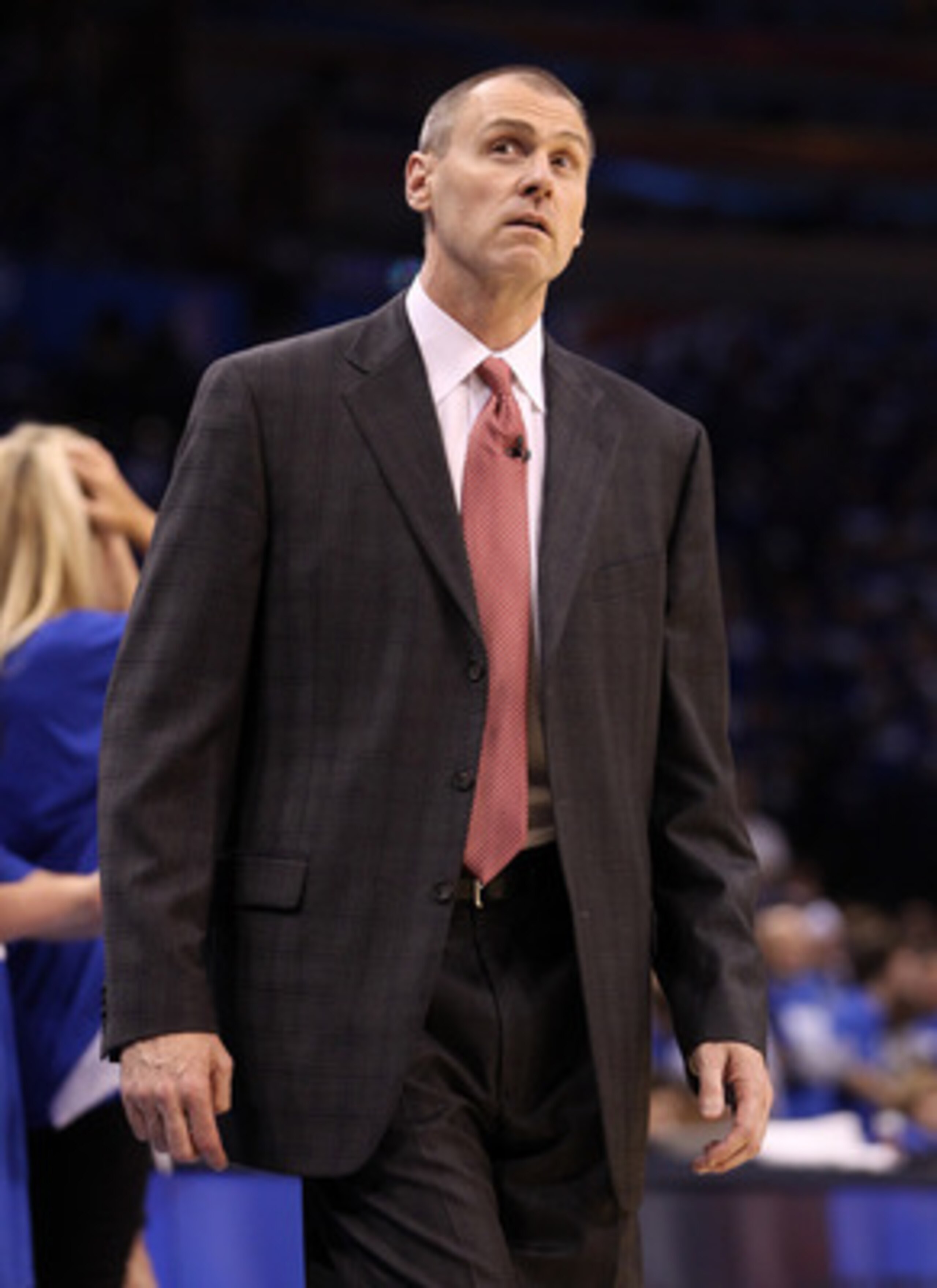 OKLAHOMA CITY, OK - MAY 21: Head coach Rick Carlisle of the Dallas Mavericks reacts in the second half while taking on the Oklahoma City Thunder in Game Three of the Western Conference Finals during the 2011 NBA Playoffs at Oklahoma City Arena on May 21, OKLAHOMA CITY, OK - MAY 21: Head coach Rick Carlisle of the Dallas Mavericks reacts in the second half while taking on the Oklahoma City Thunder in Game Three of the Western Conference Finals during the 2011 NBA Playoffs at Oklahoma City Arena on May 21,