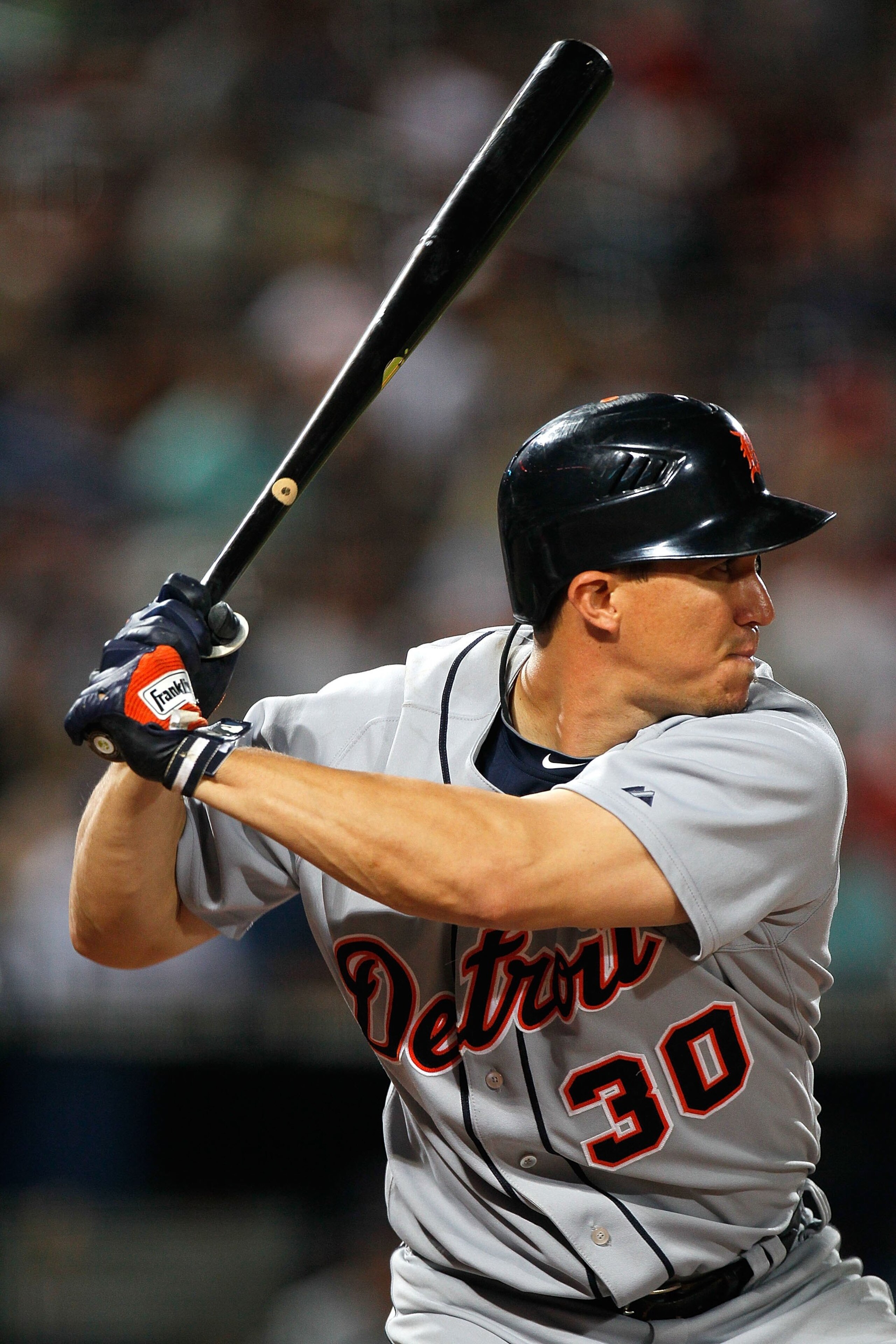 ATLANTA - JUNE 25:  Magglio Ordonez #30 of the Detroit Tigers against the Atlanta Braves at Turner Field on June 25, 2010 in Atlanta, Georgia.  (Photo by Kevin C. Cox/Getty Images)