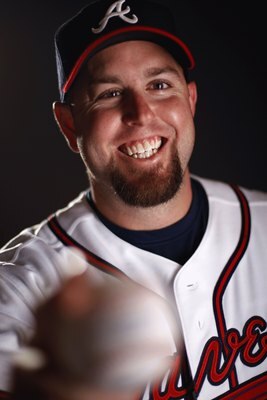 LAKE BUENA VISTA, FL - FEBRUARY 19:  Pitcher Peter Moylan #58 of the Atlanta Braves poses for a photo during Spring Training Photo Day on February 19, 2009 at Champions Stadium at Walt Disney World of Sports in Lake Buena Vista, Florida.  (Photo by Chris