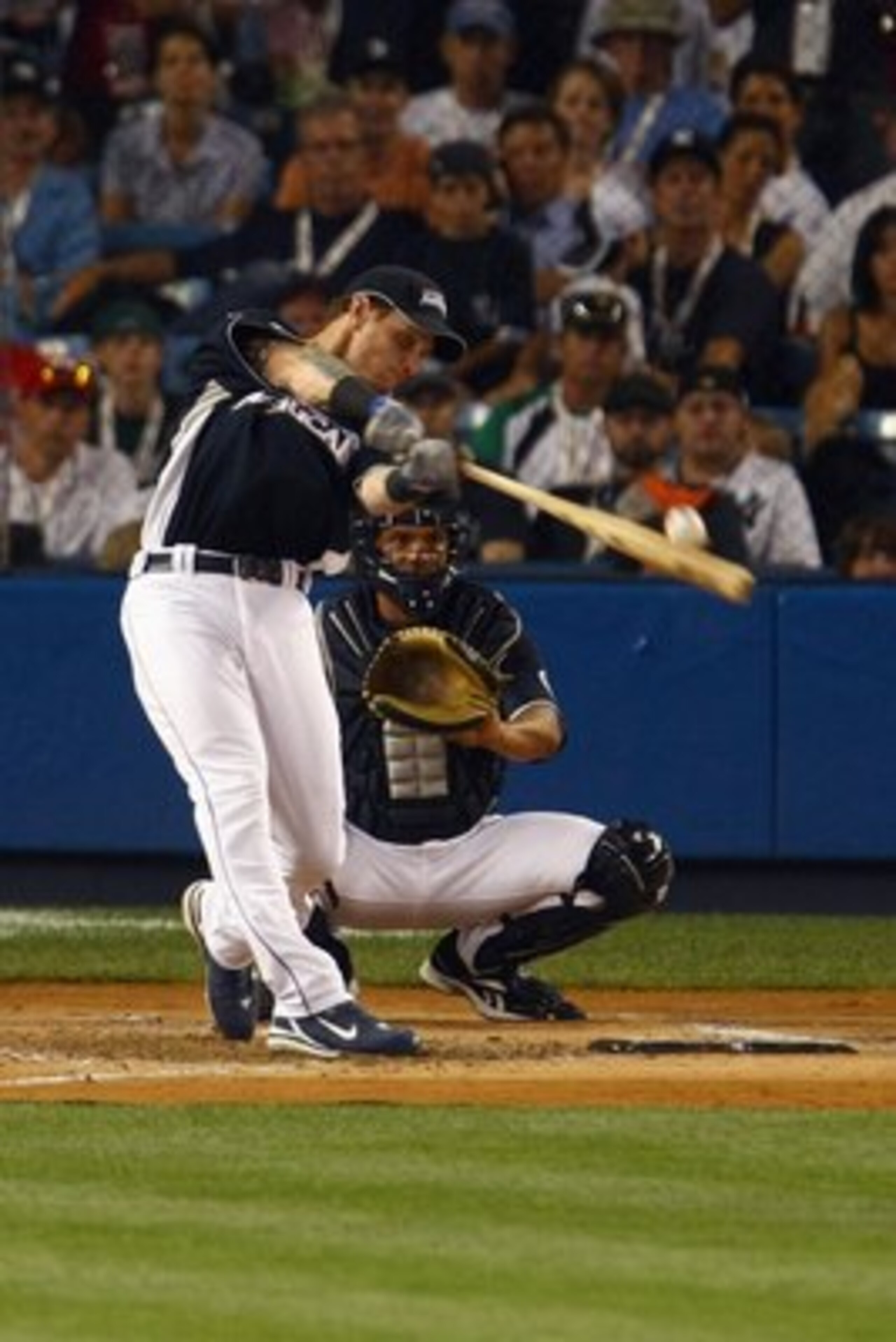 BRONX, NY - JULY 14:  Josh Hamilton of the Texas Rangers bats during the 2008 MLB All-Star State Farm Home Run Derby at Yankee Stadium on July 14, 2008 in the Bronx, New York. (Photo by Chris McGrath/Getty Images)