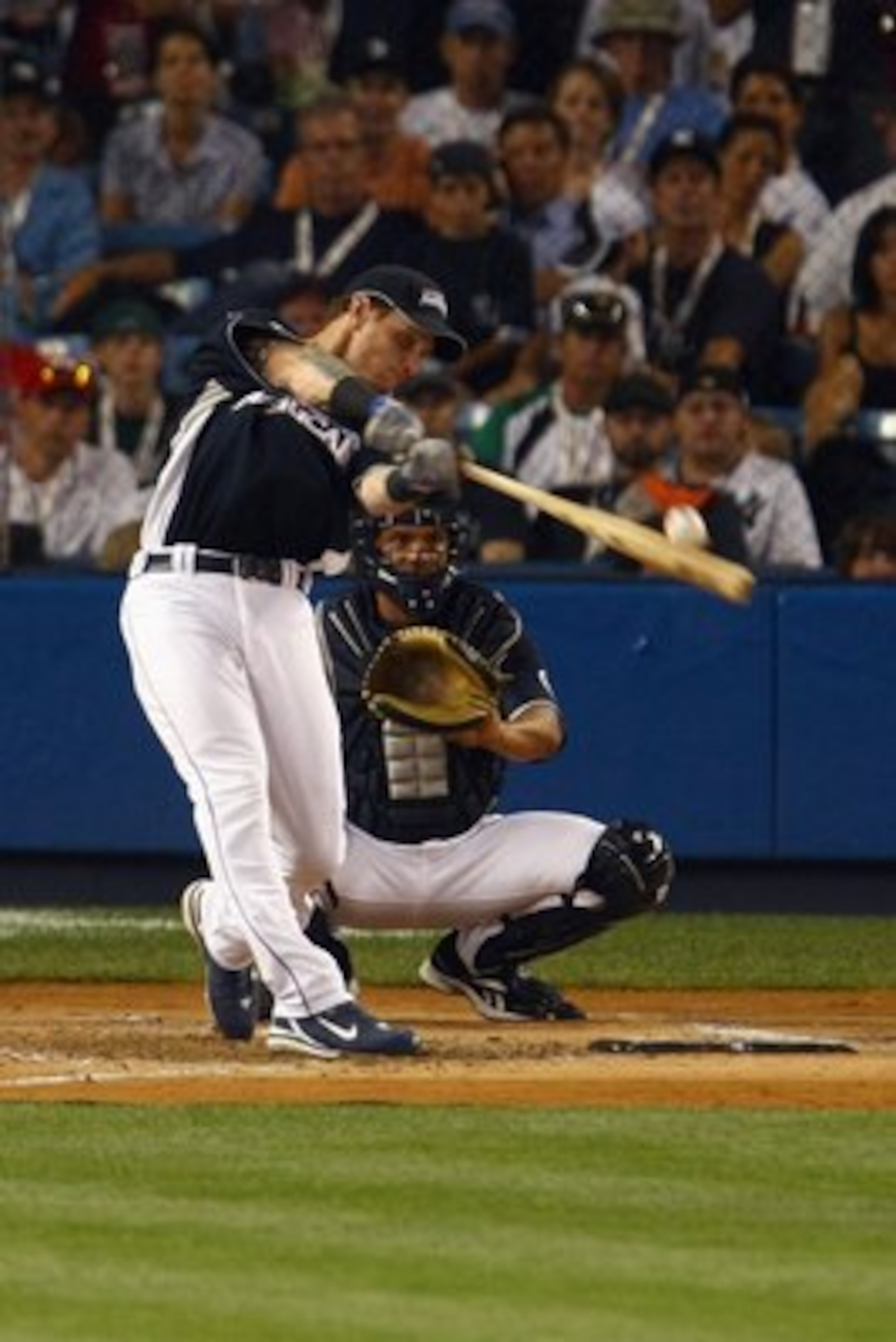 BRONX, NY - JULY 14:  Josh Hamilton of the Texas Rangers bats during the 2008 MLB All-Star State Farm Home Run Derby at Yankee Stadium on July 14, 2008 in the Bronx, New York. (Photo by Chris McGrath/Getty Images)
