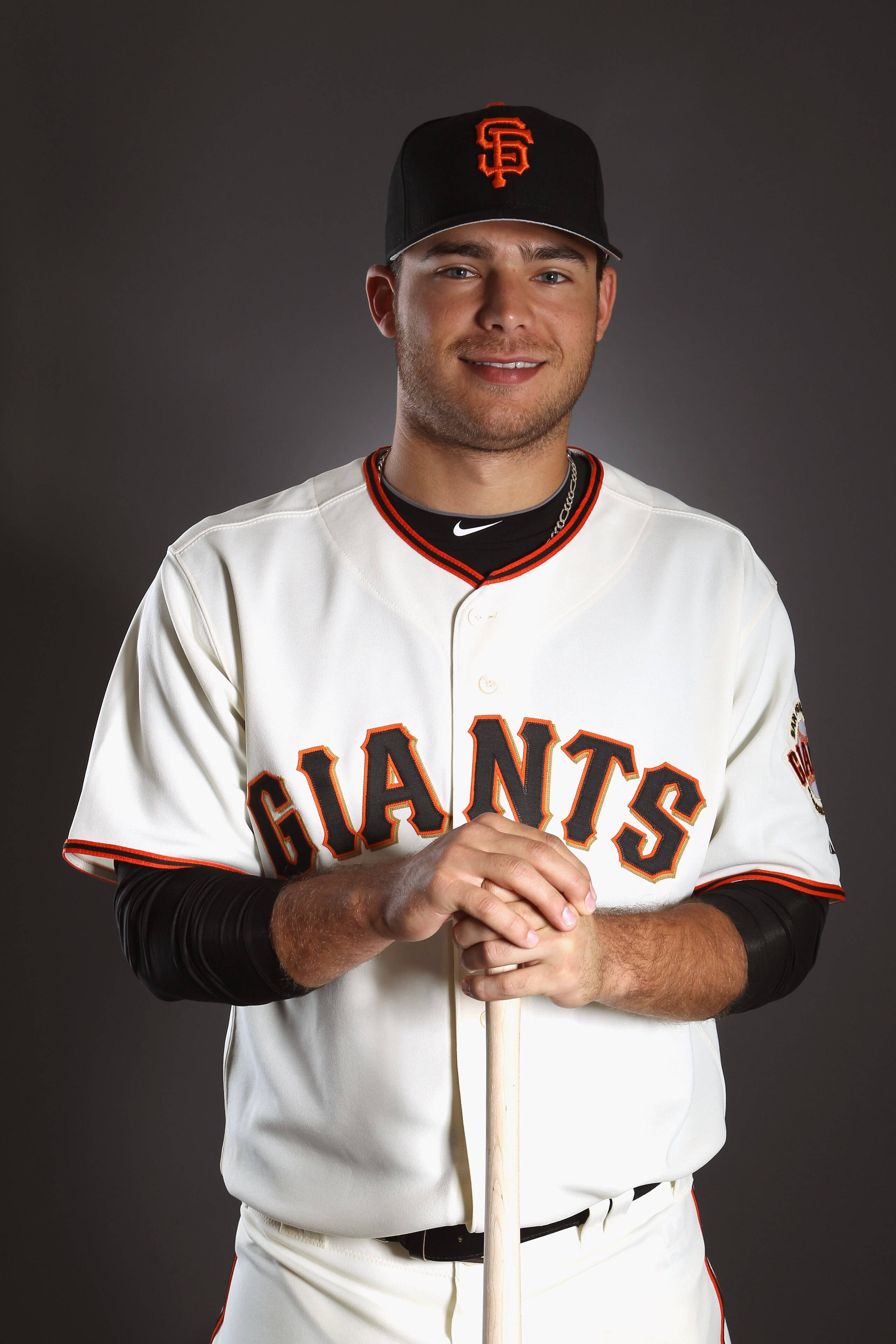 SCOTTSDALE, AZ - FEBRUARY 23:  Brandon Crawford #53 of the San Francisco Giants poses for a portrait during media photo day at Scottsdale Stadium on February 23, 2011 in Scottsdale, Arizona.  (Photo by Ezra Shaw/Getty Images)