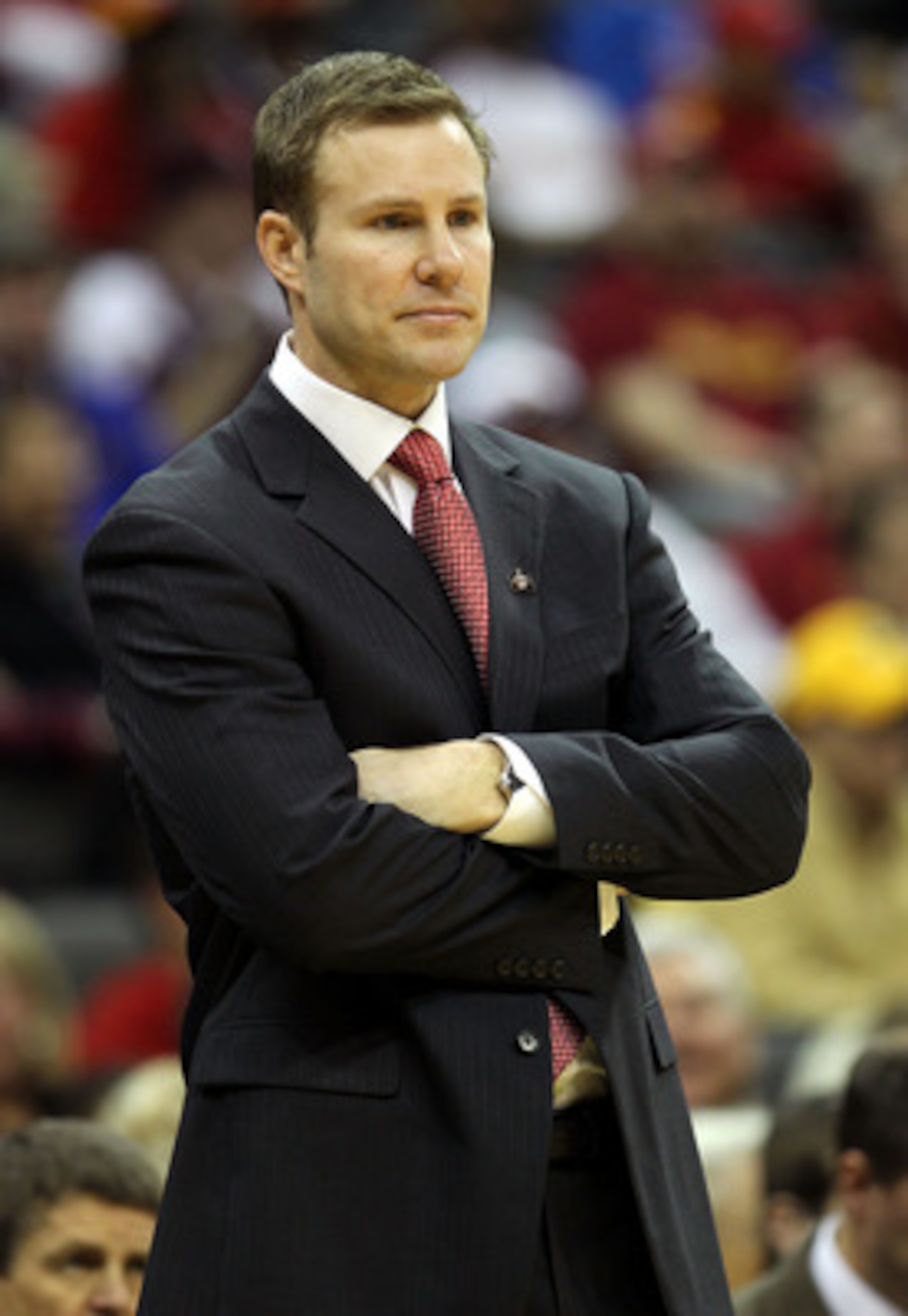 KANSAS CITY, MO - MARCH 09:  Head coach Fred Hoiberg of the Iowa State Cyclones looks on against the Colorado Buffaloes during the first round game in the 2011 Phillips 66 Big 12 Men's Basketball Tournament at Sprint Center on March 9, 2011 in Kansas City