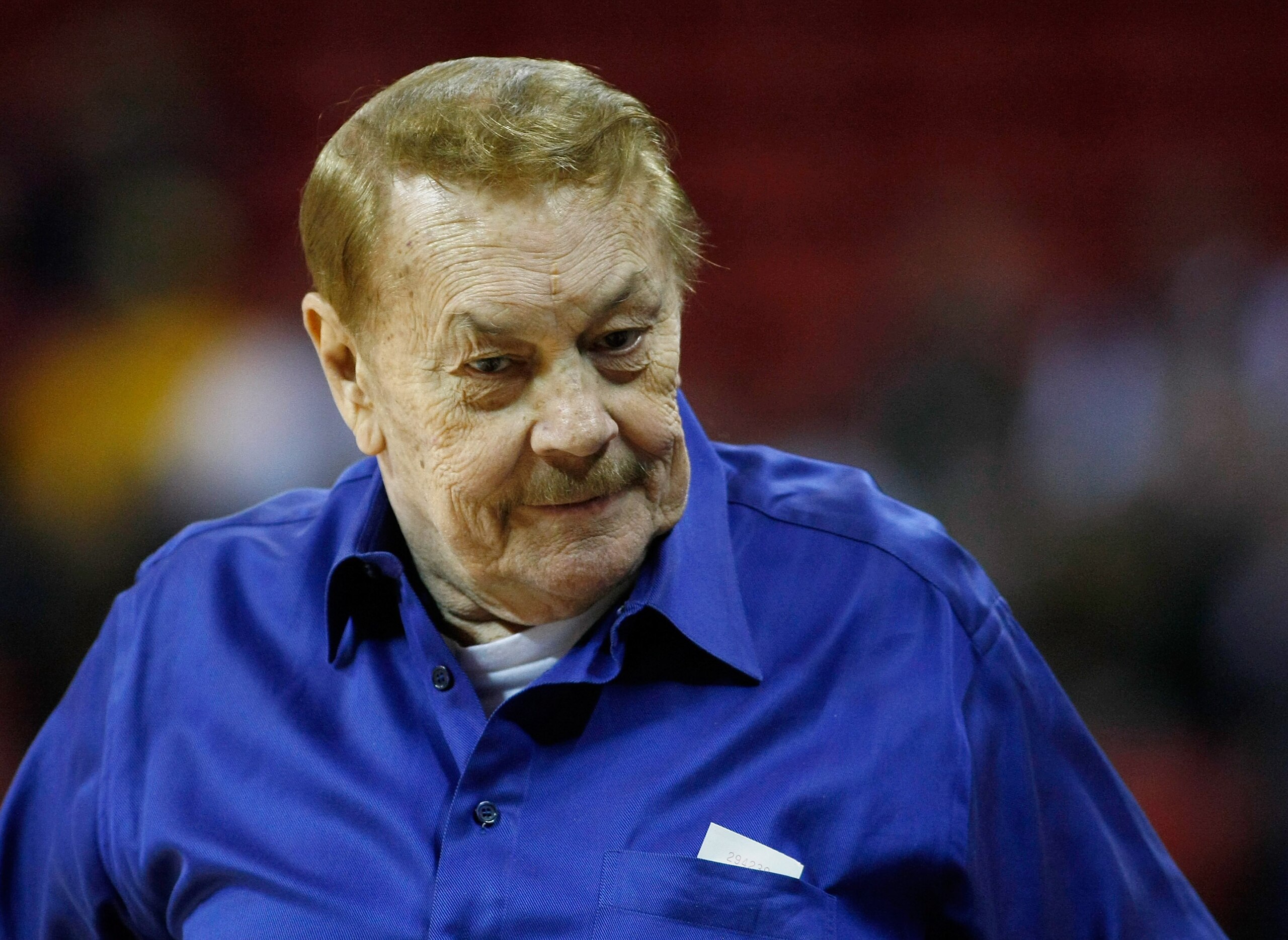 LAS VEGAS - OCTOBER 12:  Los Angeles Lakers owner Jerry Buss appears before his team's preseason game against the Sacramento Kings at the Thomas & Mack Center October 12, 2008 in Las Vegas, Nevada. NOTE TO USER: User expressly acknowledges and agrees that