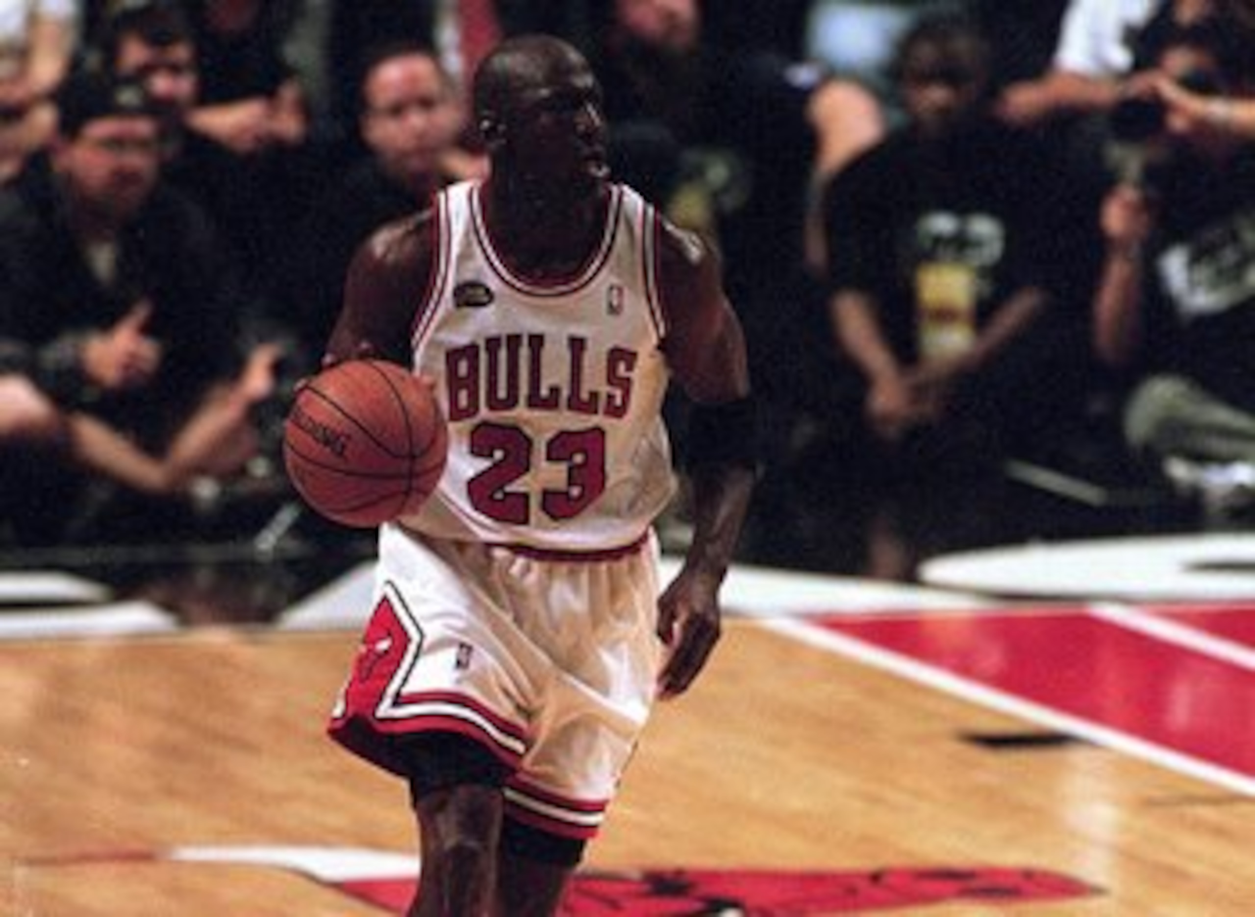 12 Jun 1998: Michael Jordan #23 of the Chicago Bulls dribbles the ball down the court during the NBA Final game against the Utah Jazz at the United Center in Chicago, Illinois. The Bulls defeated the jazz 81-33. . Mandatory Credit: Jonathan Daniel /All 12 Jun 1998: Michael Jordan #23 of the Chicago Bulls dribbles the ball down the court during the NBA Final game against the Utah Jazz at the United Center in Chicago, Illinois. The Bulls defeated the jazz 81-33. . Mandatory Credit: Jonathan Daniel /All