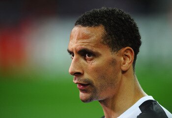 LONDON, ENGLAND - MAY 28:  Rio Ferdinand of Manchester United shows his dejection after the UEFA Champions League final between FC Barcelona and Manchester United FC at Wembley Stadium on May 28, 2011 in London, England.  (Photo by Laurence Griffiths/Gett