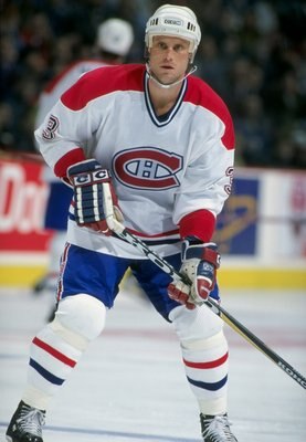 7 Mar 1998: Zarley Zalapski #3 of the Montreal Canadiens looks down the ice during a game against the Buffalo Sabres at the Molson Center in Montreal, Canada. The Sabres defeated the Canadiens 2-1.