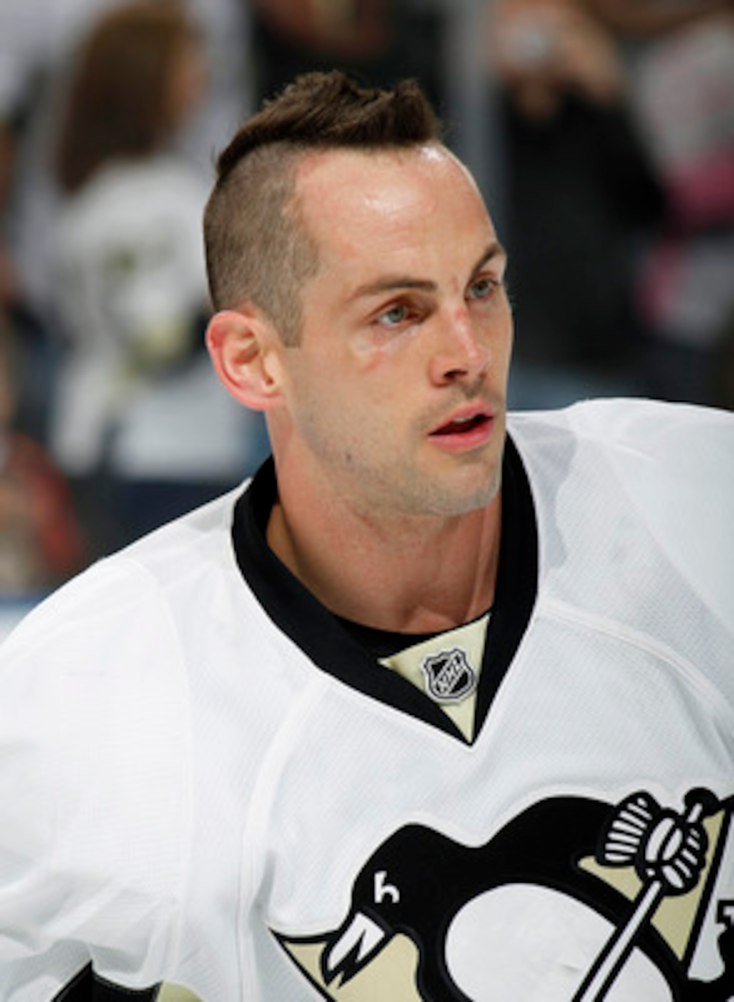 SUNRISE, FL - APRIL 2: Craig Adams #27 of the Pittsburgh Penguins skates prior to the NHL game against the Florida Panthers on April 2, 2011 at the BankAtlantic Center in Sunrise, Florida. (Photo by Joel Auerbach/Getty Images)
