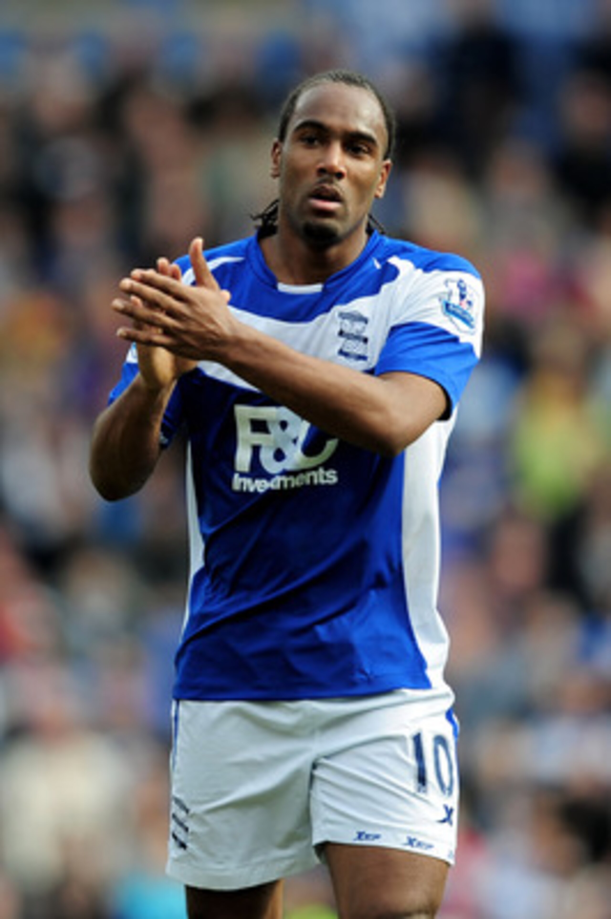 BIRMINGHAM, ENGLAND - MARCH 12:  Cameron Jerome of Birmingham City looks on during the FA Cup sponsored by E.On Sixth Round match between Birmingham City and Bolton Wanderers at St Andrews on March 12, 2011 in Birmingham, England.  (Photo by Jamie McDonal