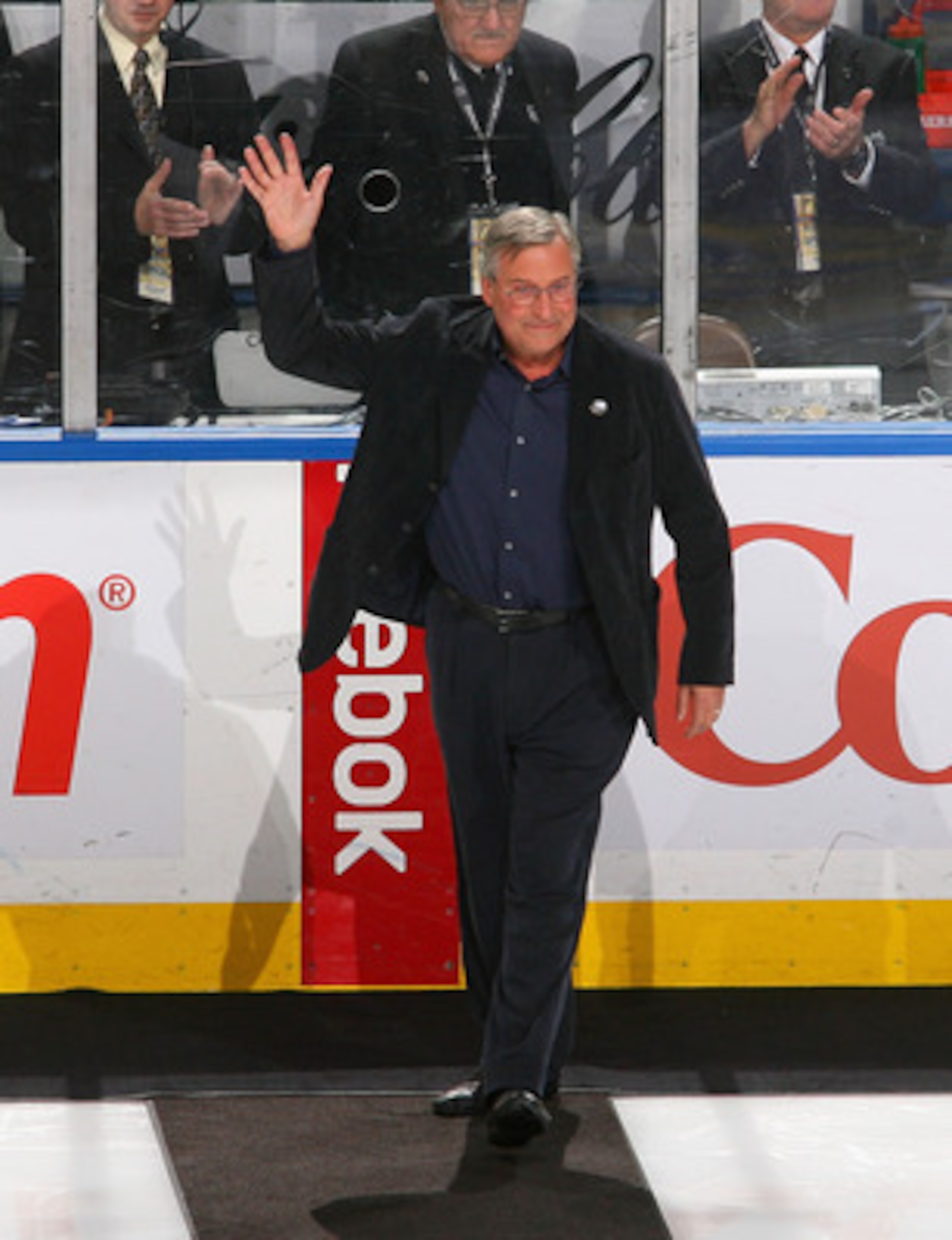 BUFFALO, NY - FEBRUARY 23: New Buffalo Sabres owner Terry Pegula walks onto the ice during pre game ceremonies prior to play against the Atlanta Thrashers at HSBC Arena on February 23, 2011 in Buffalo, New York. (Photo by Rick Stewart/Getty Images) BUFFALO, NY - FEBRUARY 23: New Buffalo Sabres owner Terry Pegula walks onto the ice during pre game ceremonies prior to play against the Atlanta Thrashers at HSBC Arena on February 23, 2011 in Buffalo, New York. (Photo by Rick Stewart/Getty Images)