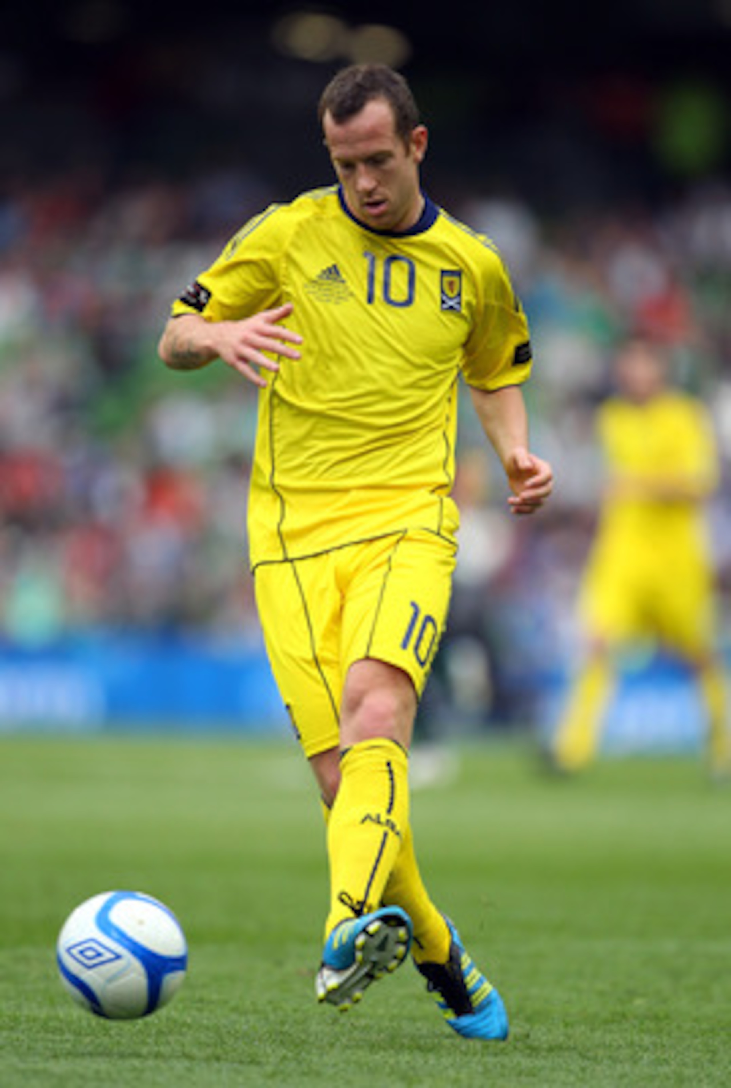 DUBLIN, IRELAND - MAY 29:  Charlie Adam of Scotland in action during the Carling Nations Cup match between Republic of Ireland and Scotland at the Aviva Stadium on May 29, 2011 in Dublin, Ireland.  (Photo by Julian Finney/Getty Images)