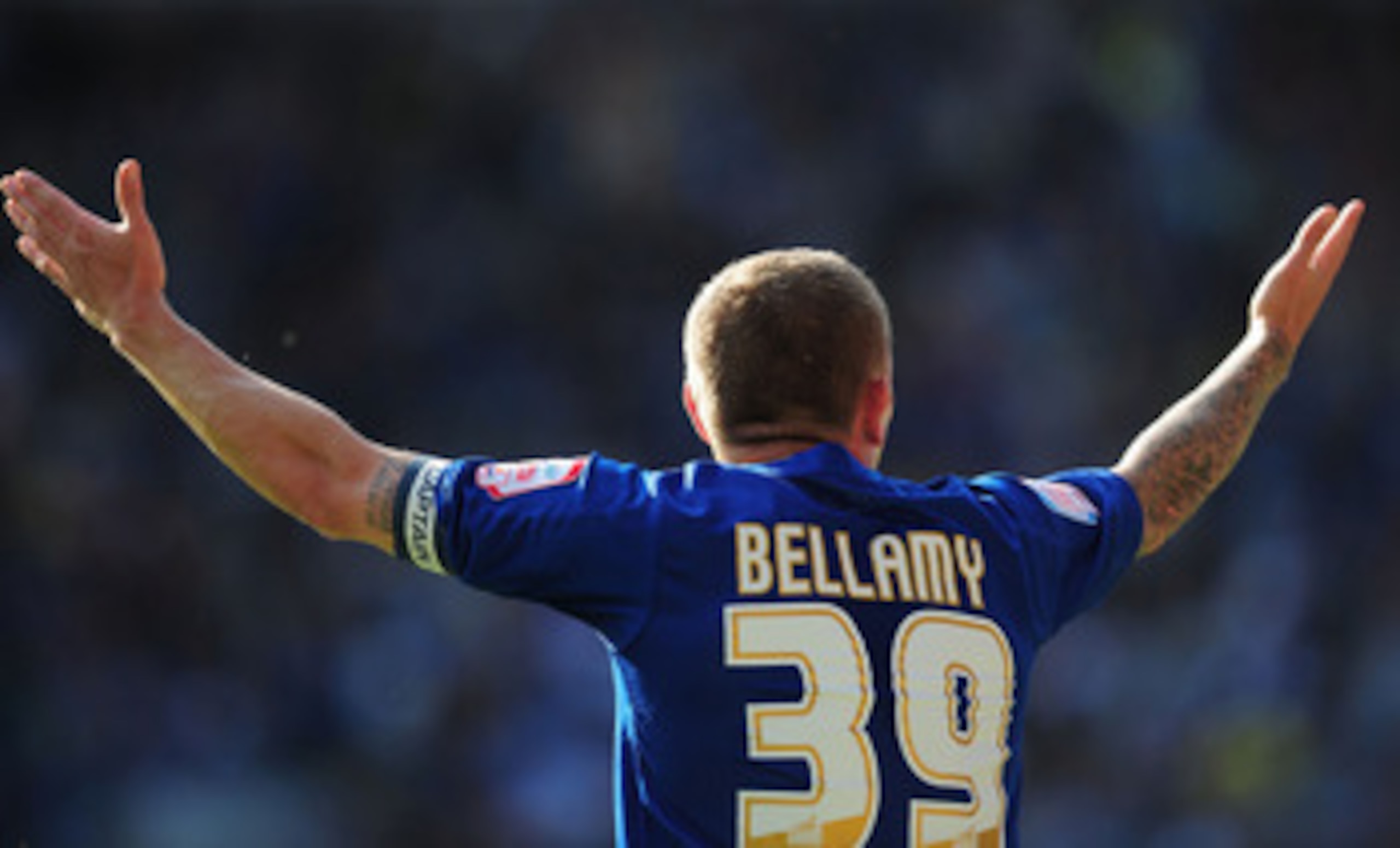 CARDIFF, WALES - MAY 02:  Cardiff player Craig Bellamy reacts during the npower Championship game between Cardiff City and Middlesbrough at Cardiff City Stadium on May 2, 2011 in Cardiff, Wales.  (Photo by Stu Forster/Getty Images)