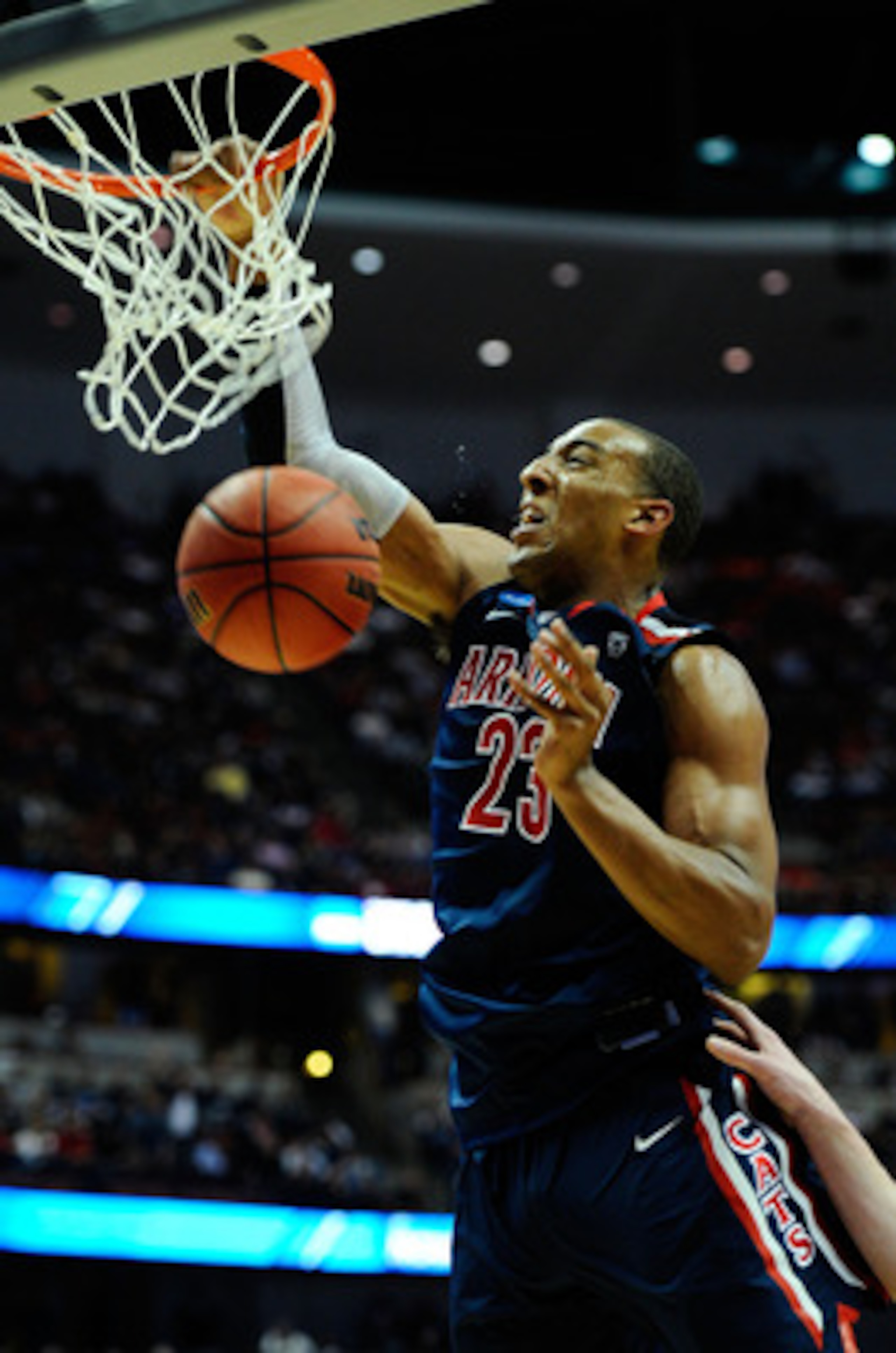 ANAHEIM, CA - MARCH 24:  Derrick Williams #23 of the Arizona Wildcats dunks the ball against the Duke Blue Devils during the west regional semifinal of the 2011 NCAA men's basketball tournament at the Honda Center on March 24, 2011 in Anaheim, California.