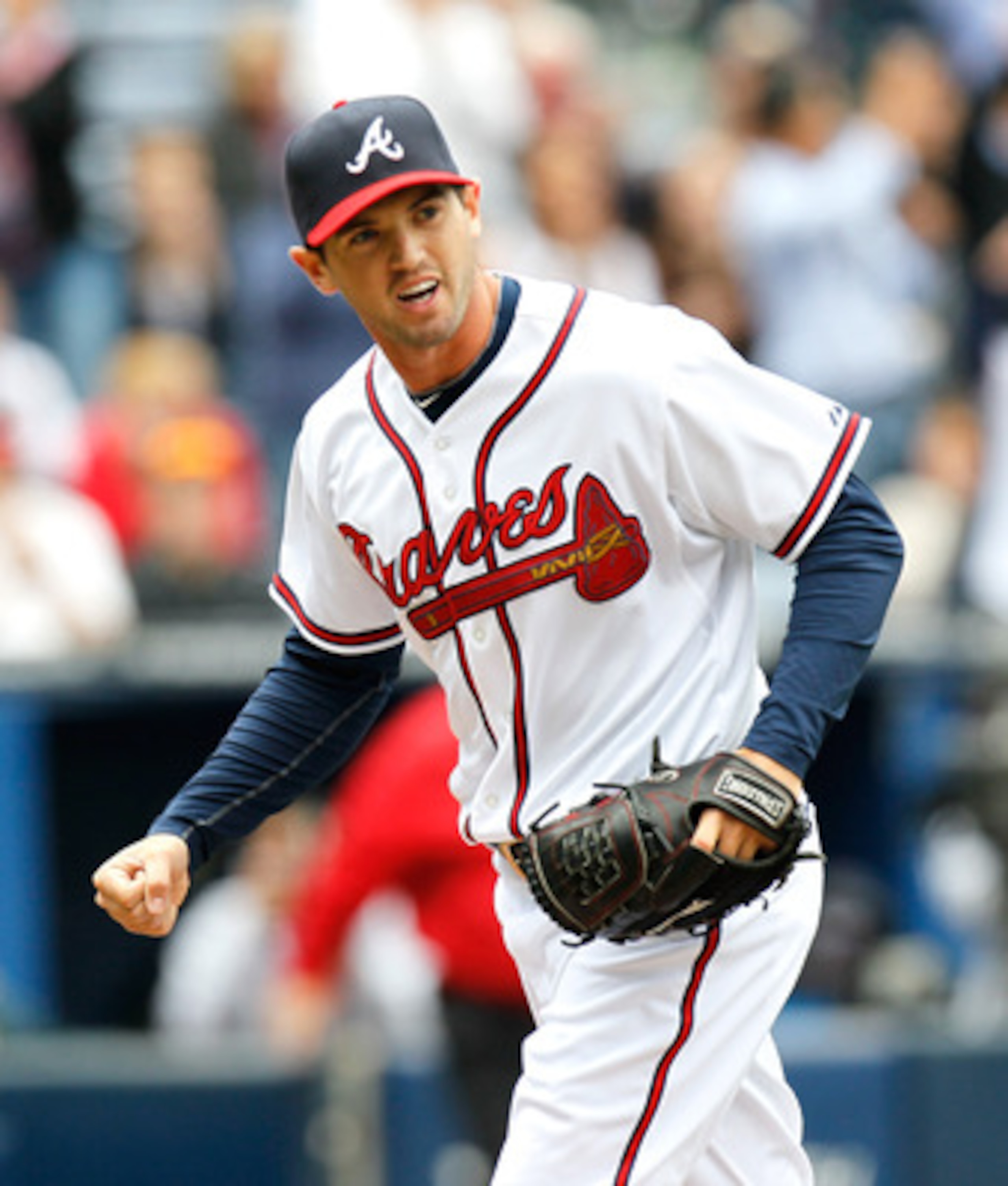 ATLANTA, GA - MAY 17:  Cory Gearrin #53 of the Atlanta Braves against the Houston Astros at Turner Field on May 17, 2011 in Atlanta, Georgia.  (Photo by Kevin C. Cox/Getty Images)