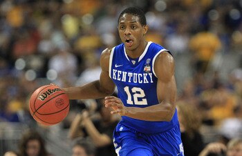 HOUSTON, TX - APRIL 02: Brandon Knight #12 of the Kentucky Wildcats moves the ball while taking on the Connecticut Huskies during the National Semifinal game of the 2011 NCAA Division I Men's Basketball Championship at Reliant Stadium on April 2, 2011 in HOUSTON, TX - APRIL 02: Brandon Knight #12 of the Kentucky Wildcats moves the ball while taking on the Connecticut Huskies during the National Semifinal game of the 2011 NCAA Division I Men's Basketball Championship at Reliant Stadium on April 2, 2011 in