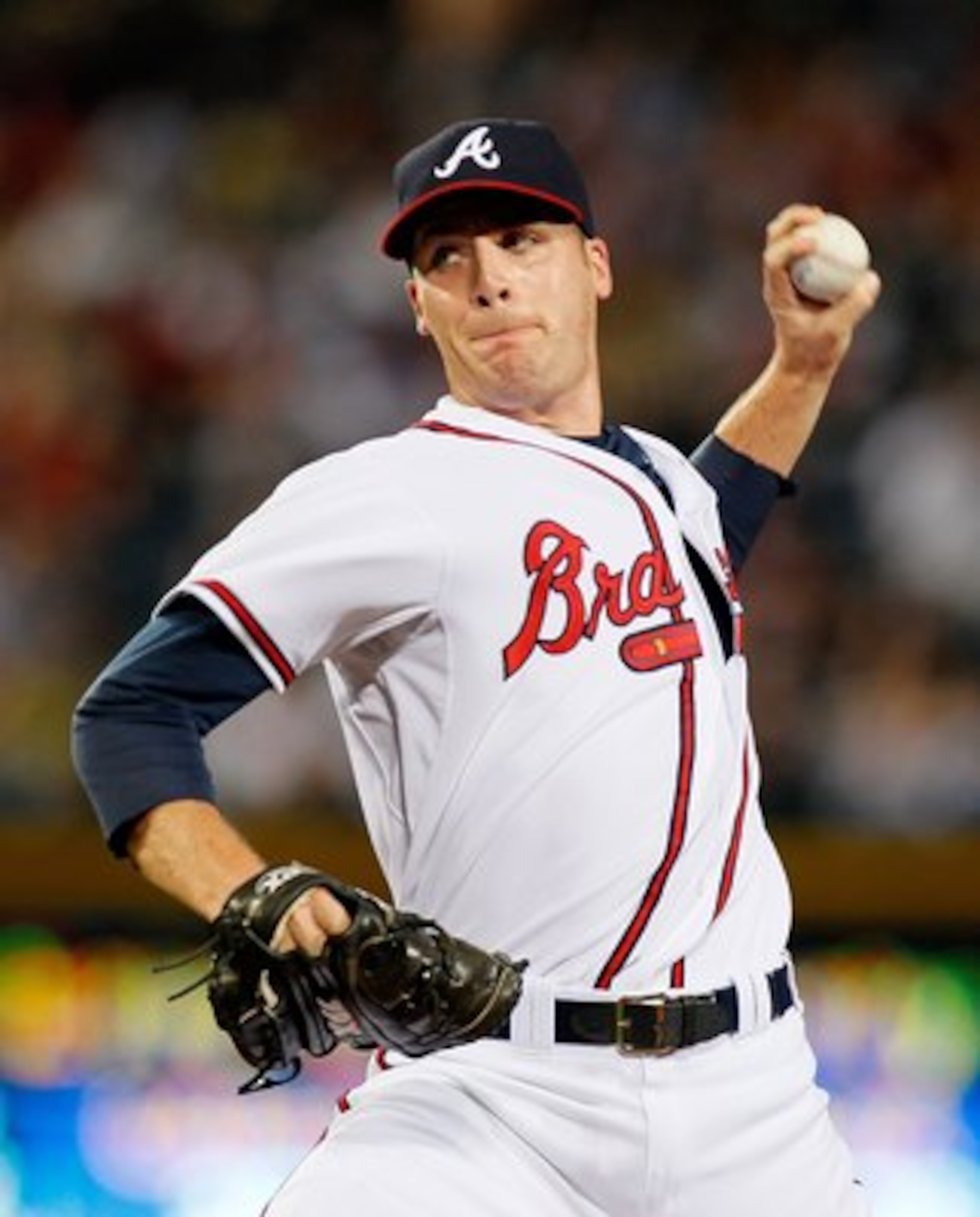 ATLANTA - JUNE 25:  Pitcher Eric O'Flaherty #34 of the Atlanta Braves against the Detroit Tigers at Turner Field on June 25, 2010 in Atlanta, Georgia.  (Photo by Kevin C. Cox/Getty Images)