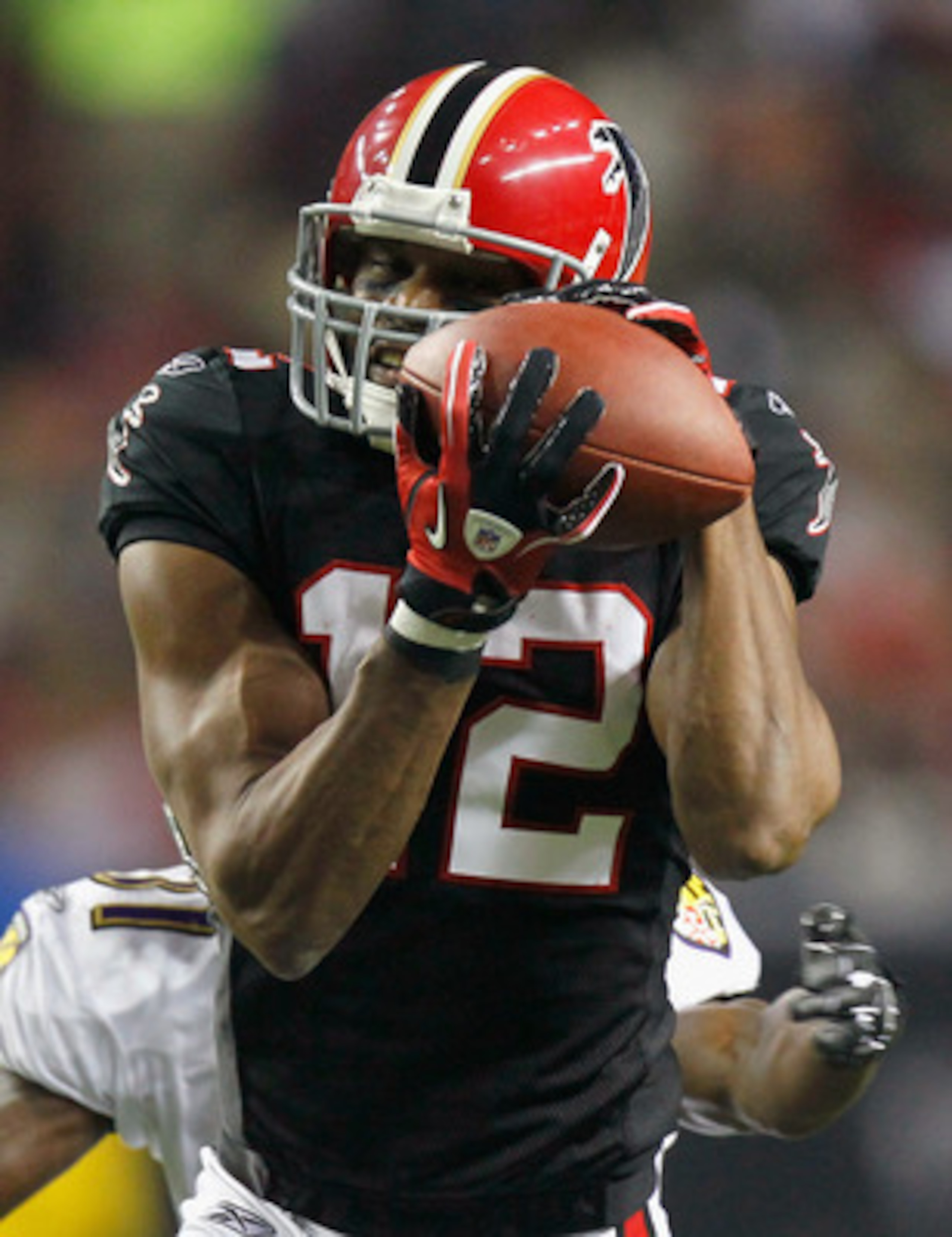 ATLANTA - NOVEMBER 11: Michael Jenkins #12 of the Atlanta Falcons against the Baltimore Ravens at Georgia Dome on November 11, 2010 in Atlanta, Georgia. (Photo by Kevin C. Cox/Getty Images) ATLANTA - NOVEMBER 11: Michael Jenkins #12 of the Atlanta Falcons against the Baltimore Ravens at Georgia Dome on November 11, 2010 in Atlanta, Georgia. (Photo by Kevin C. Cox/Getty Images)